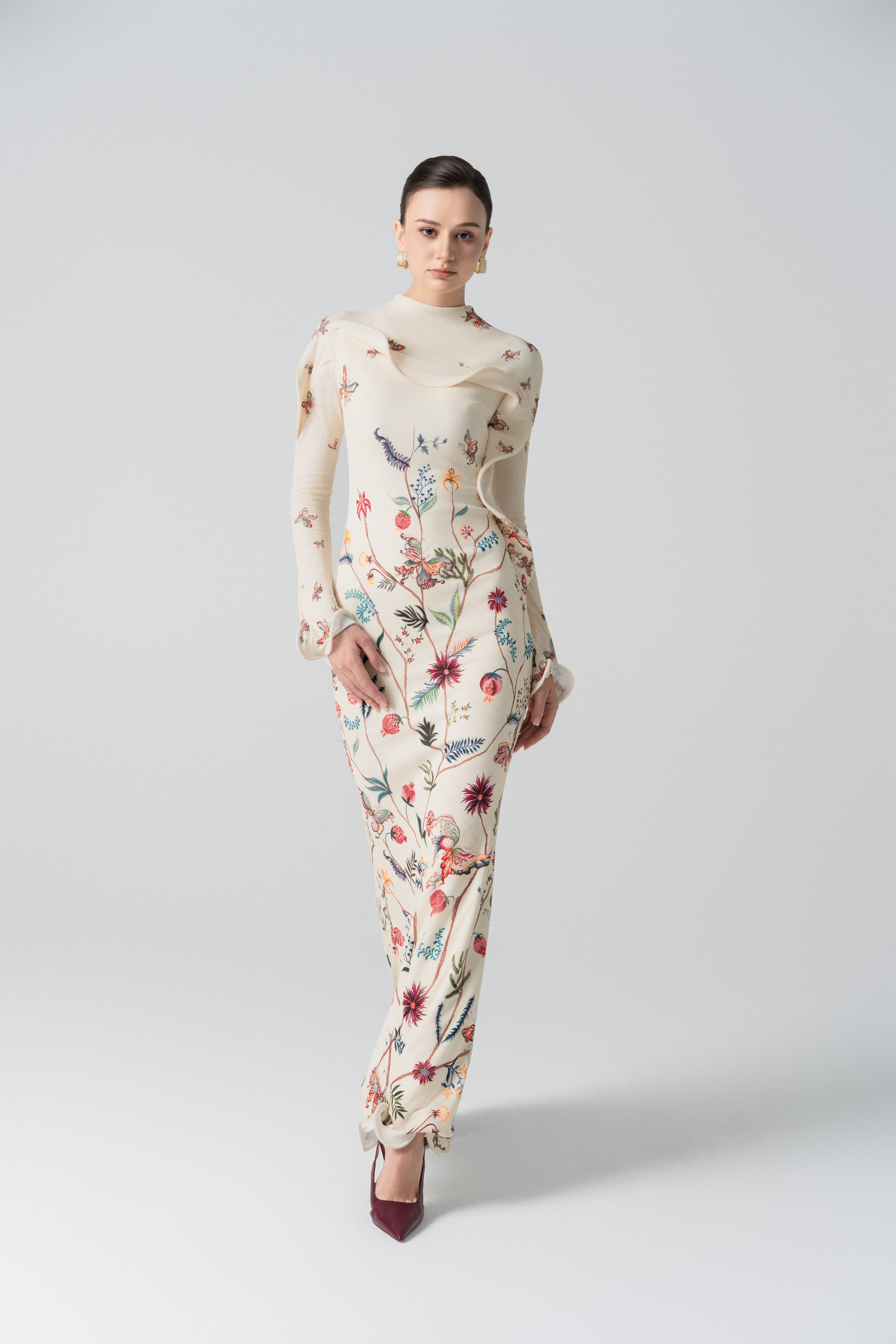 Starfall Bloom Fishtail Dress in Cannoli Cream