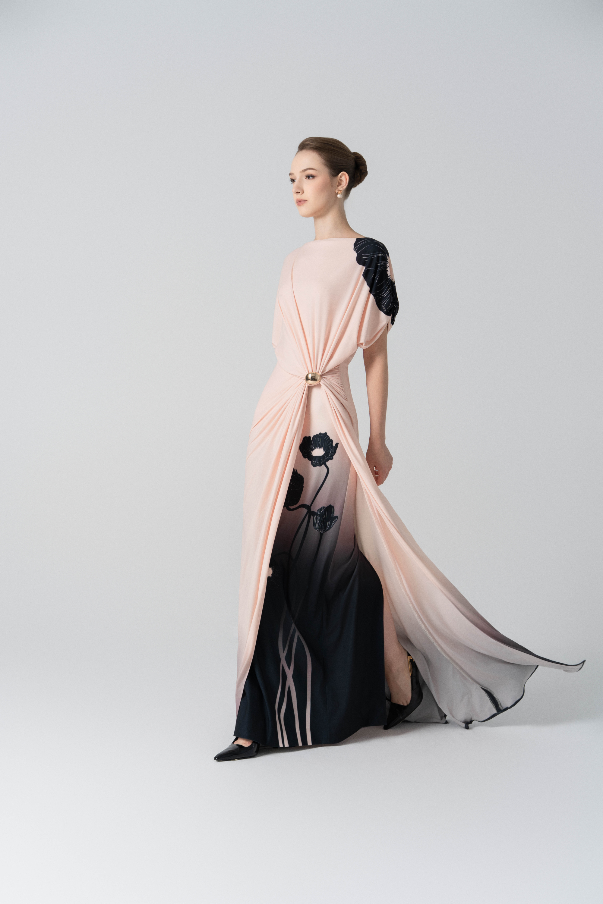 Desert Dusk Ombre Dress in Merlot