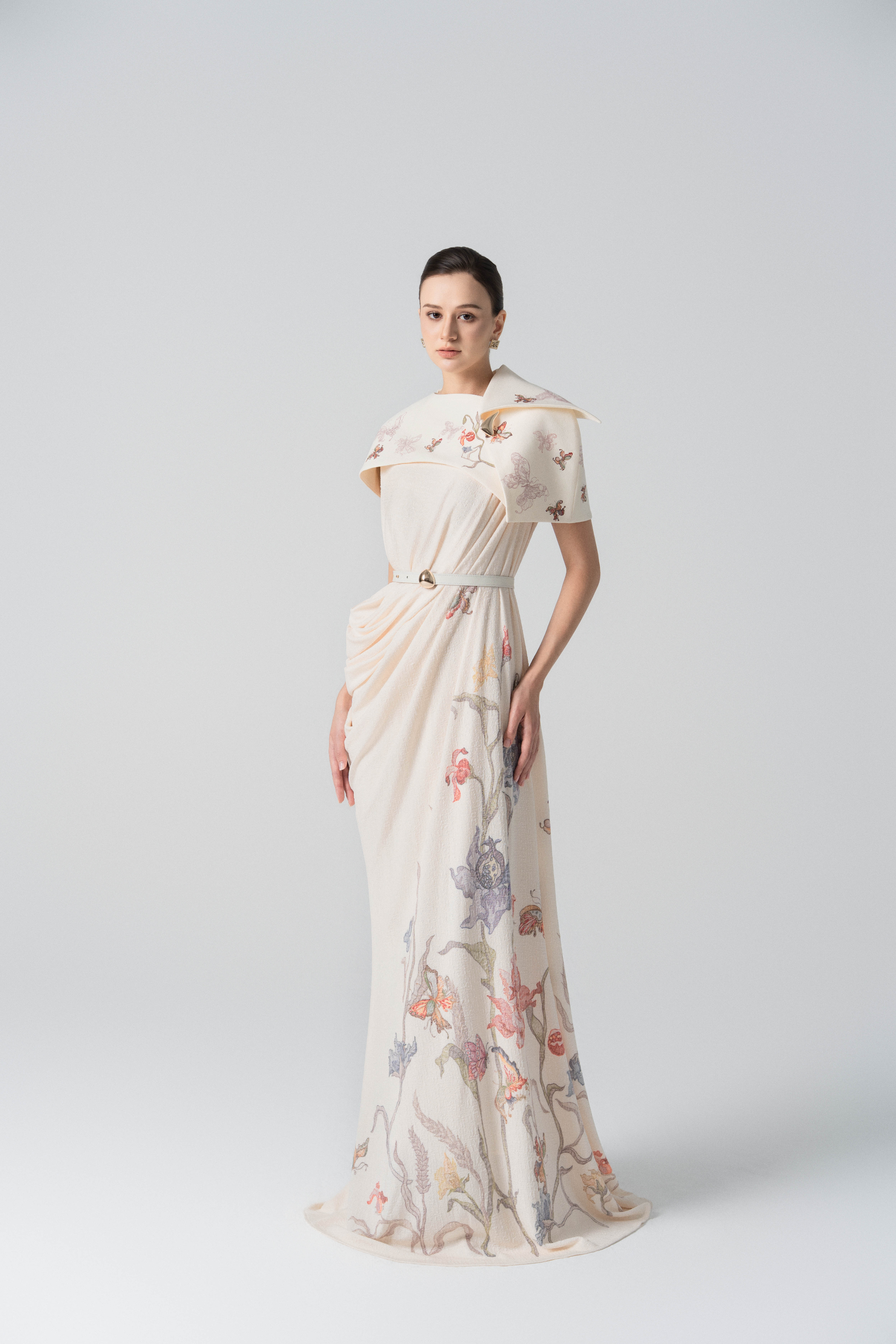 Golden Hour Midi Dress in Lilac Marble