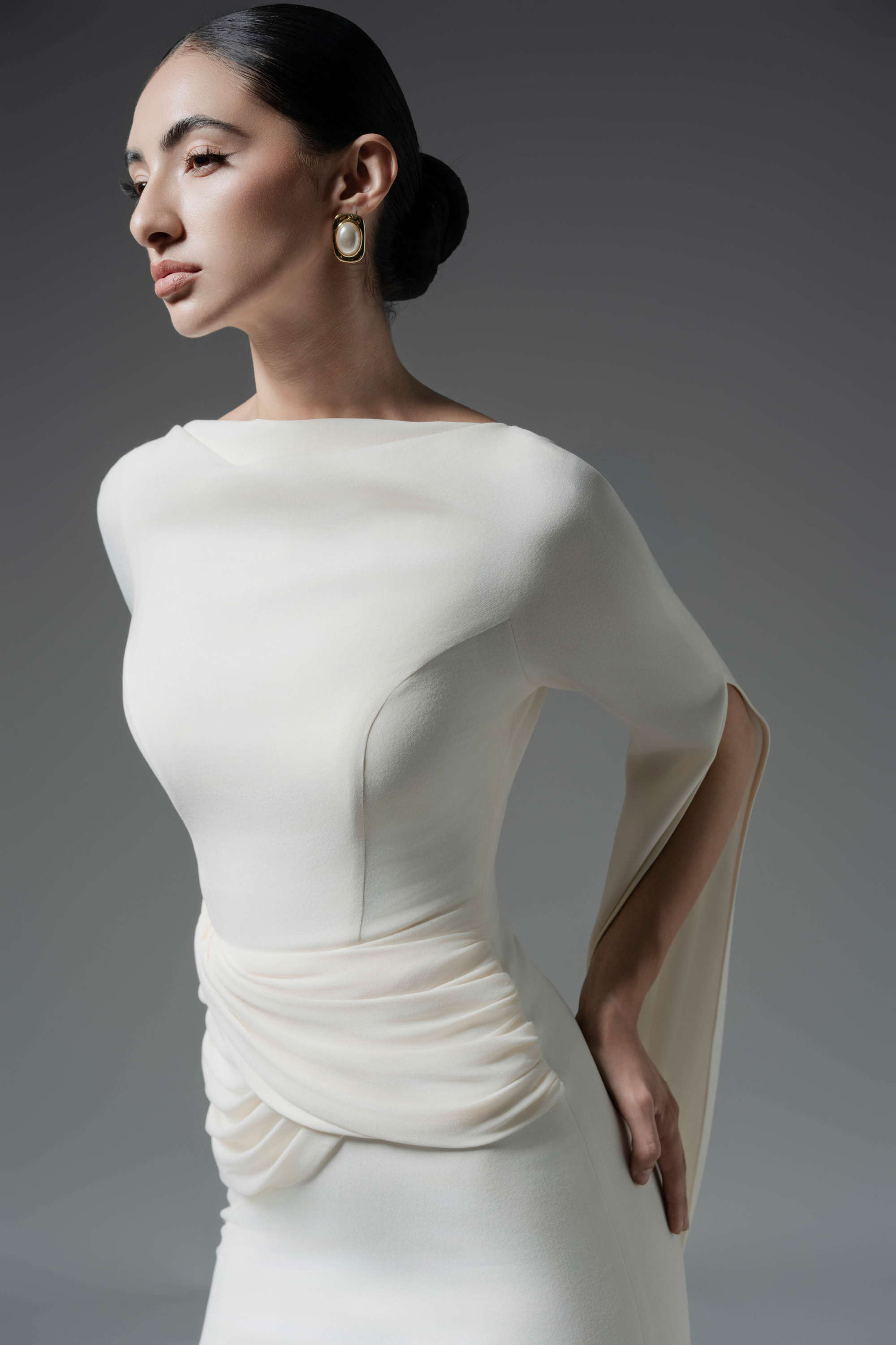 Moonlit Gaze Dress in Cream