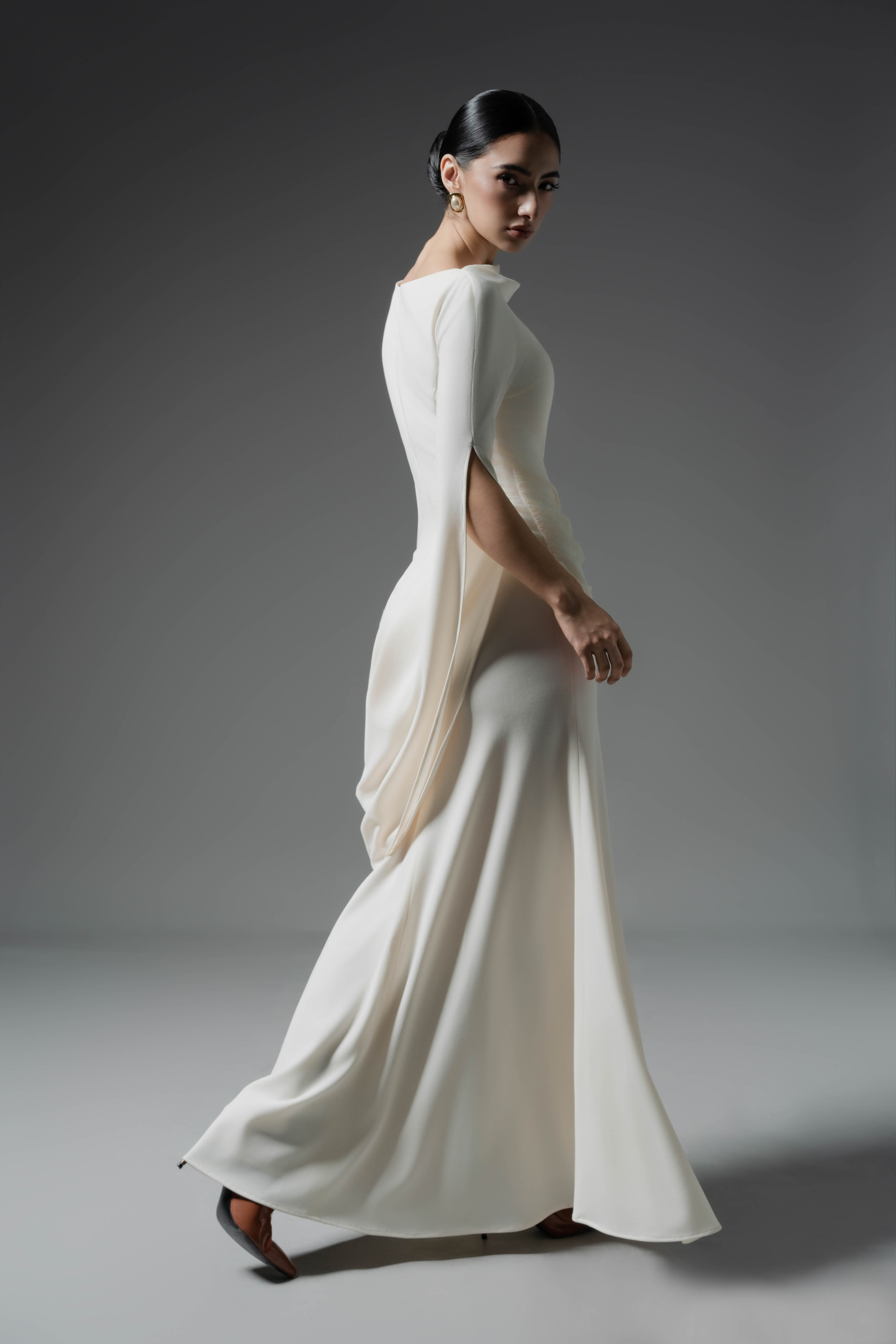 Moonlit Gaze Dress in Cream