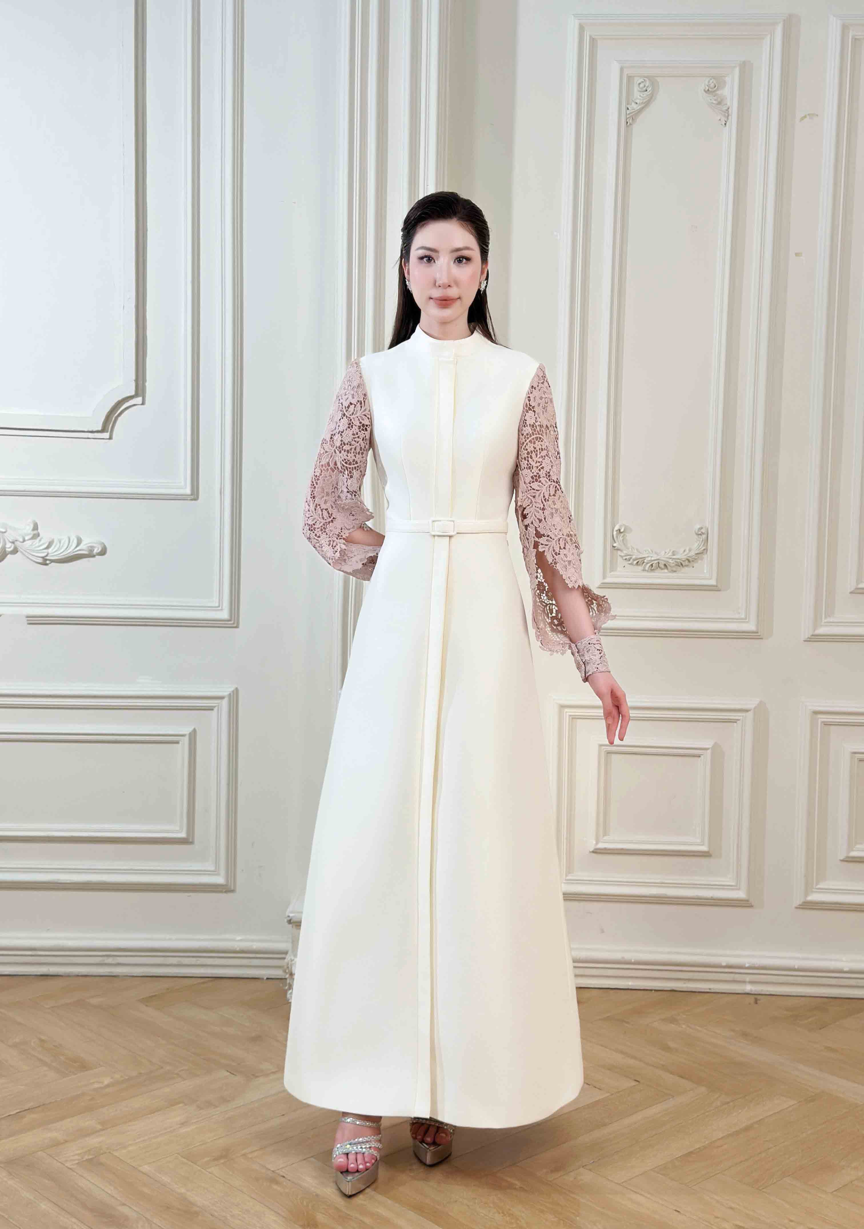 Lacy Dress – Bone White Maxi Dress