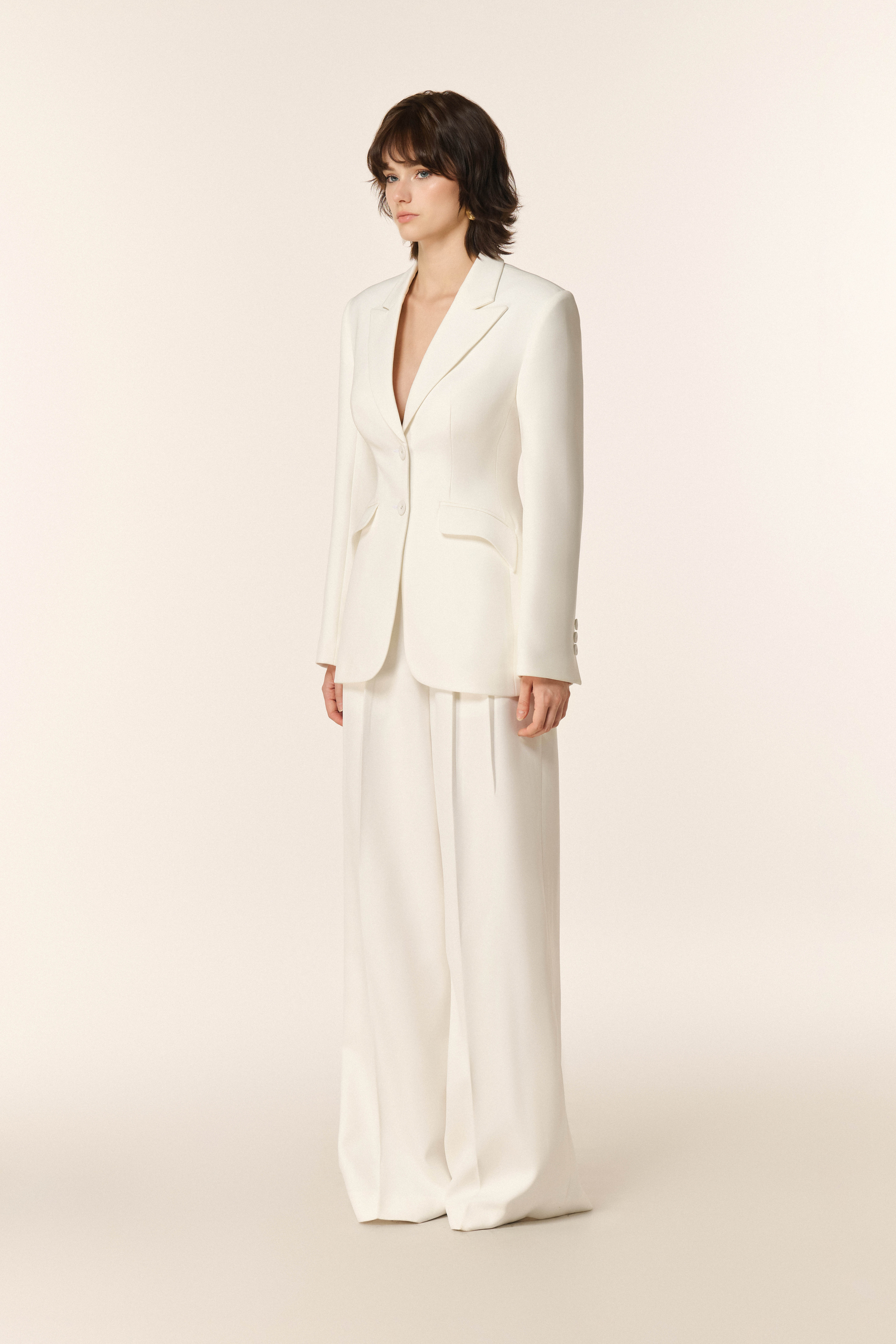 Classic Suit Pants in White