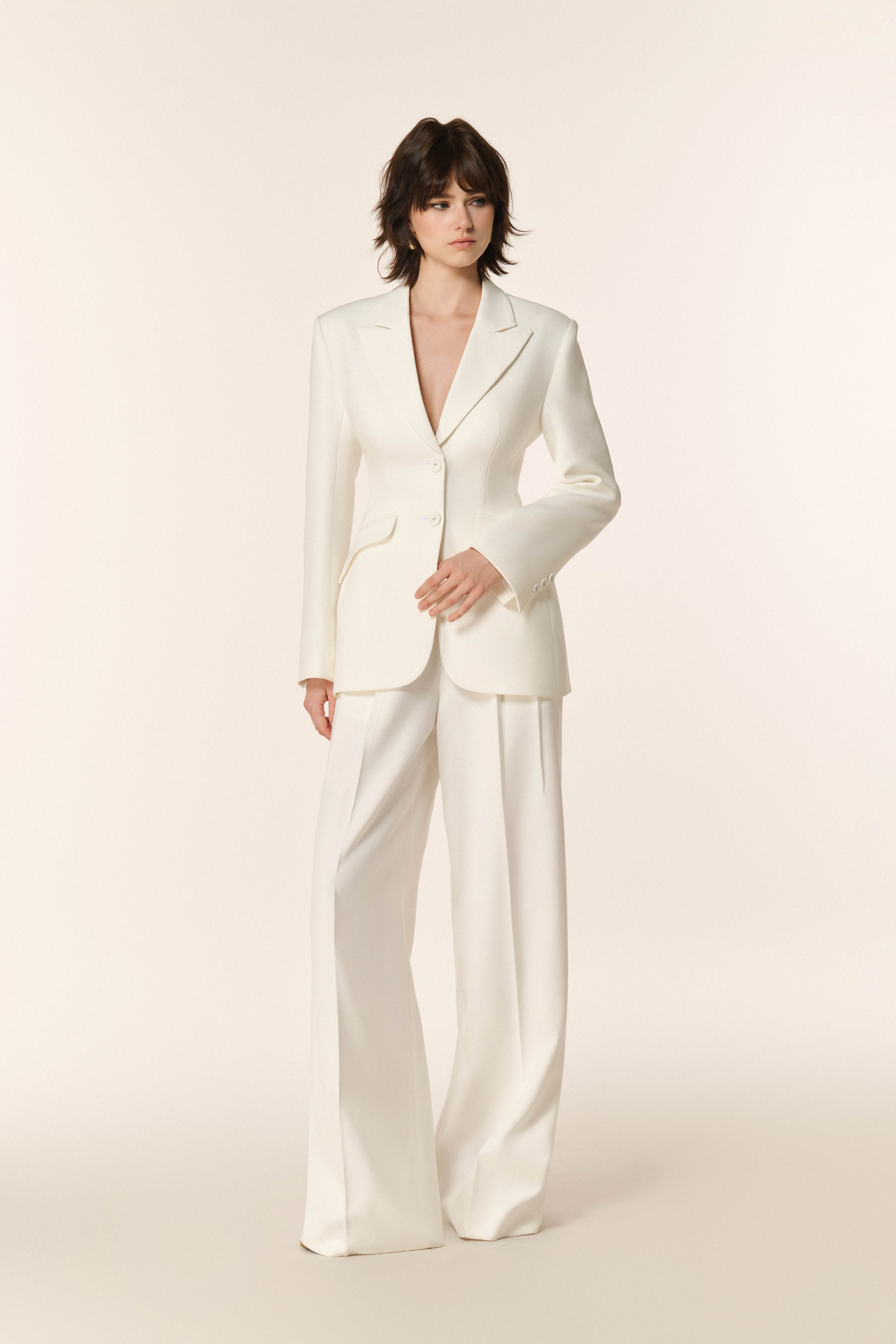 Classic Suit Pants in White