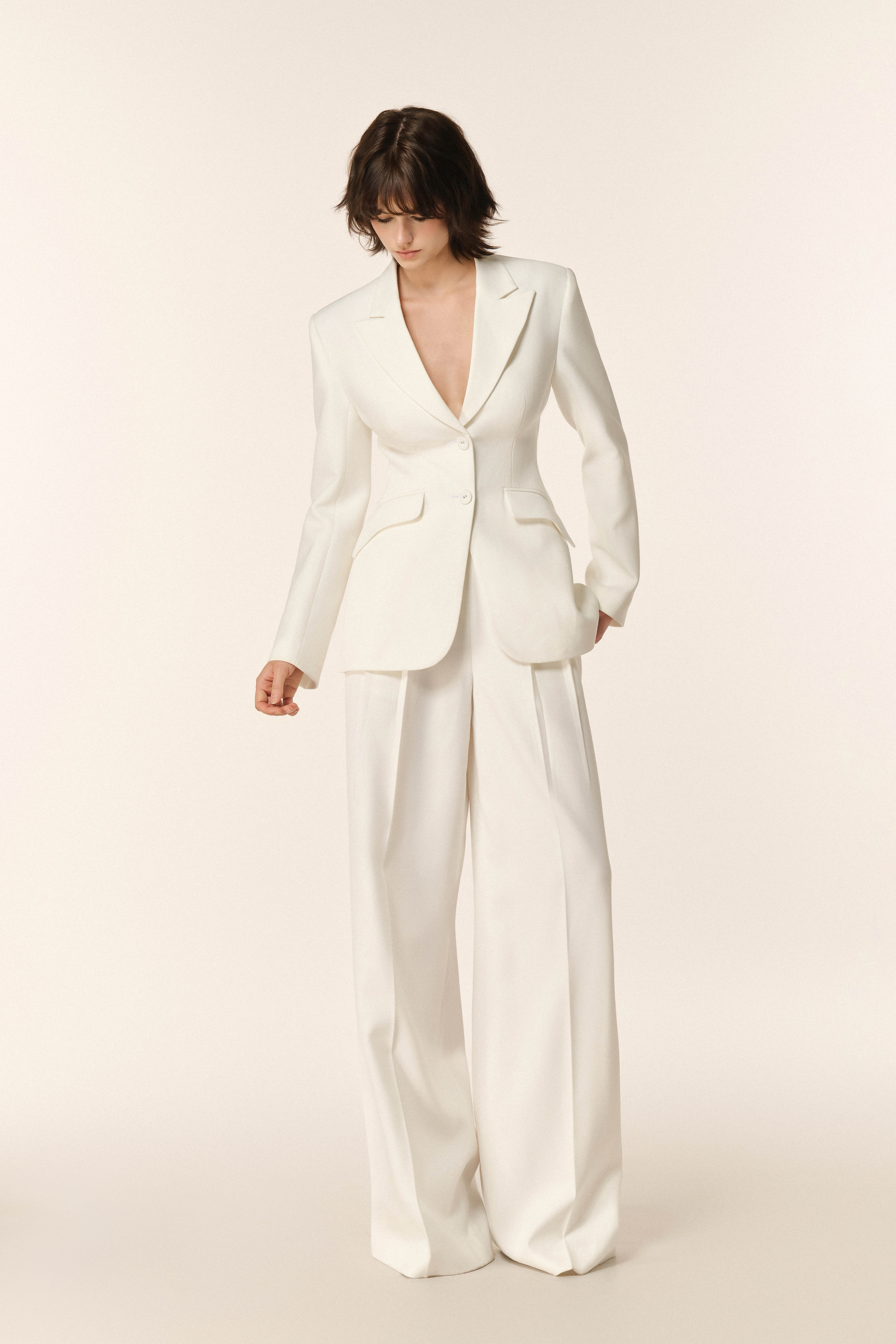 Classic Suit Pants in White