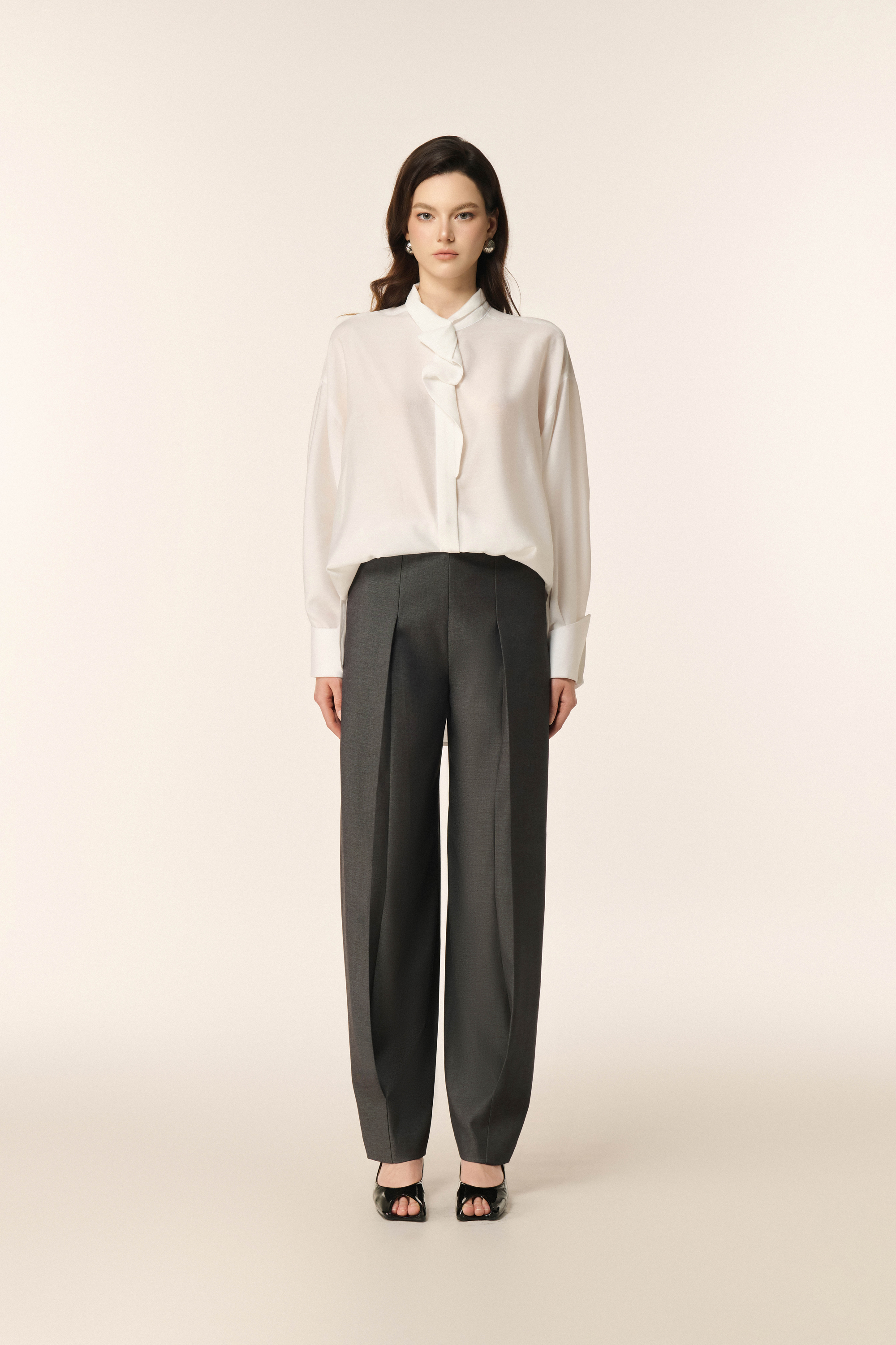 Airglow Short Long Sleeve Shirt, Ease Gilet & Ease Cocoon Pants in Dark Shadow 3 Pcs Set