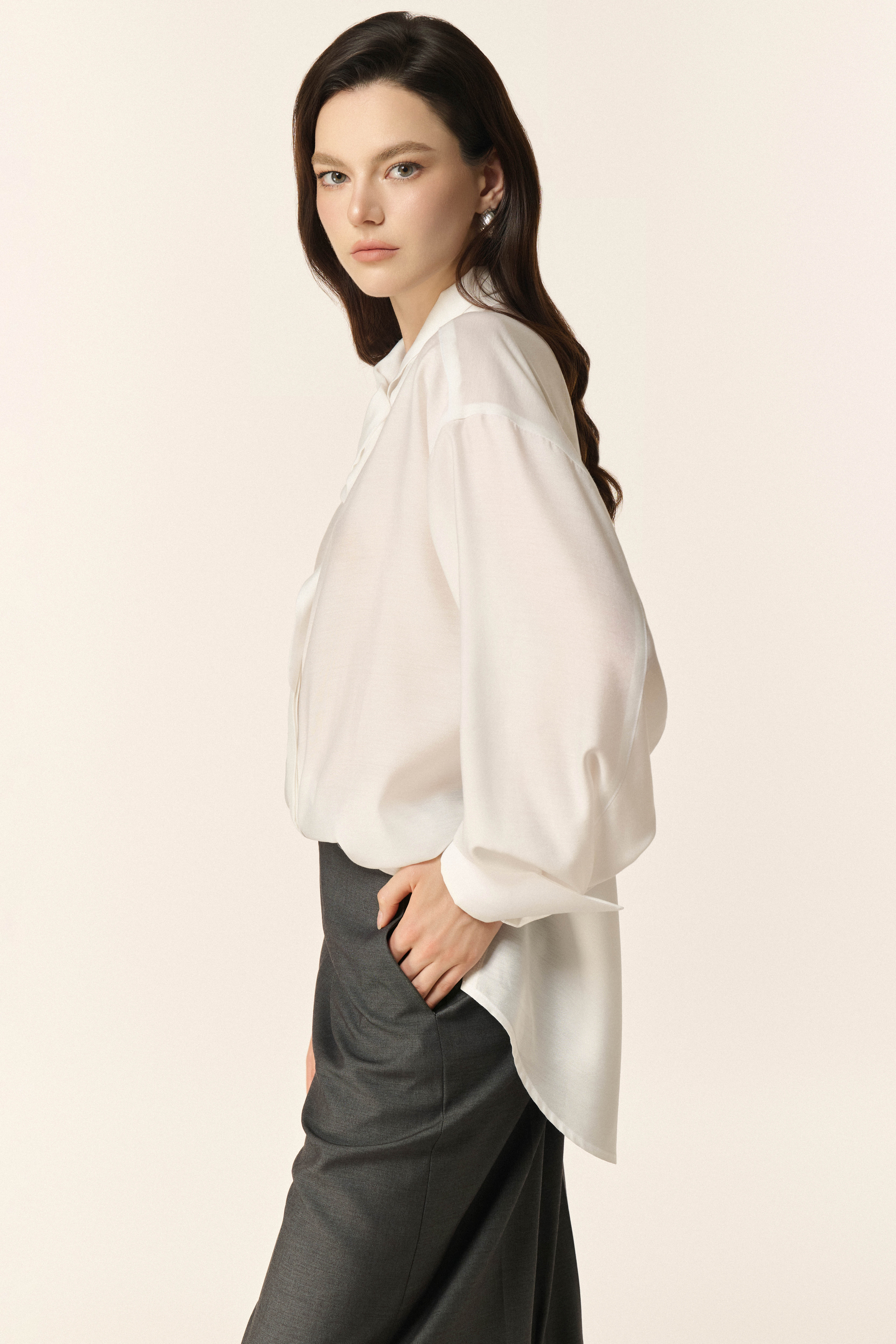 Airglow Short Long Sleeve Shirt, Ease Gilet & Ease Cocoon Pants in Dark Shadow 3 Pcs Set