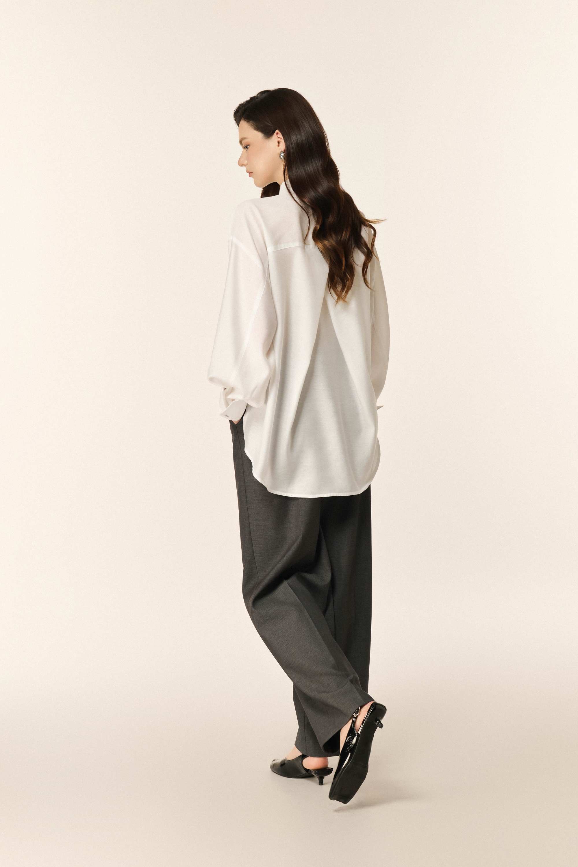 Airglow Short Long Sleeve Shirt, Ease Gilet & Ease Cocoon Pants in Dark Shadow 3 Pcs Set