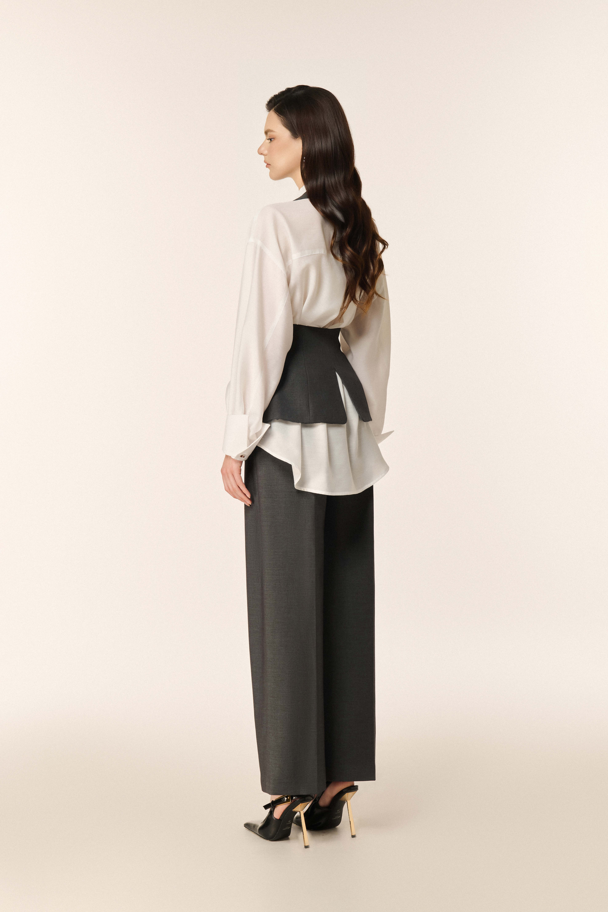 Airglow Short Long Sleeve Shirt, Ease Gilet & Ease Cocoon Pants in Dark Shadow 3 Pcs Set