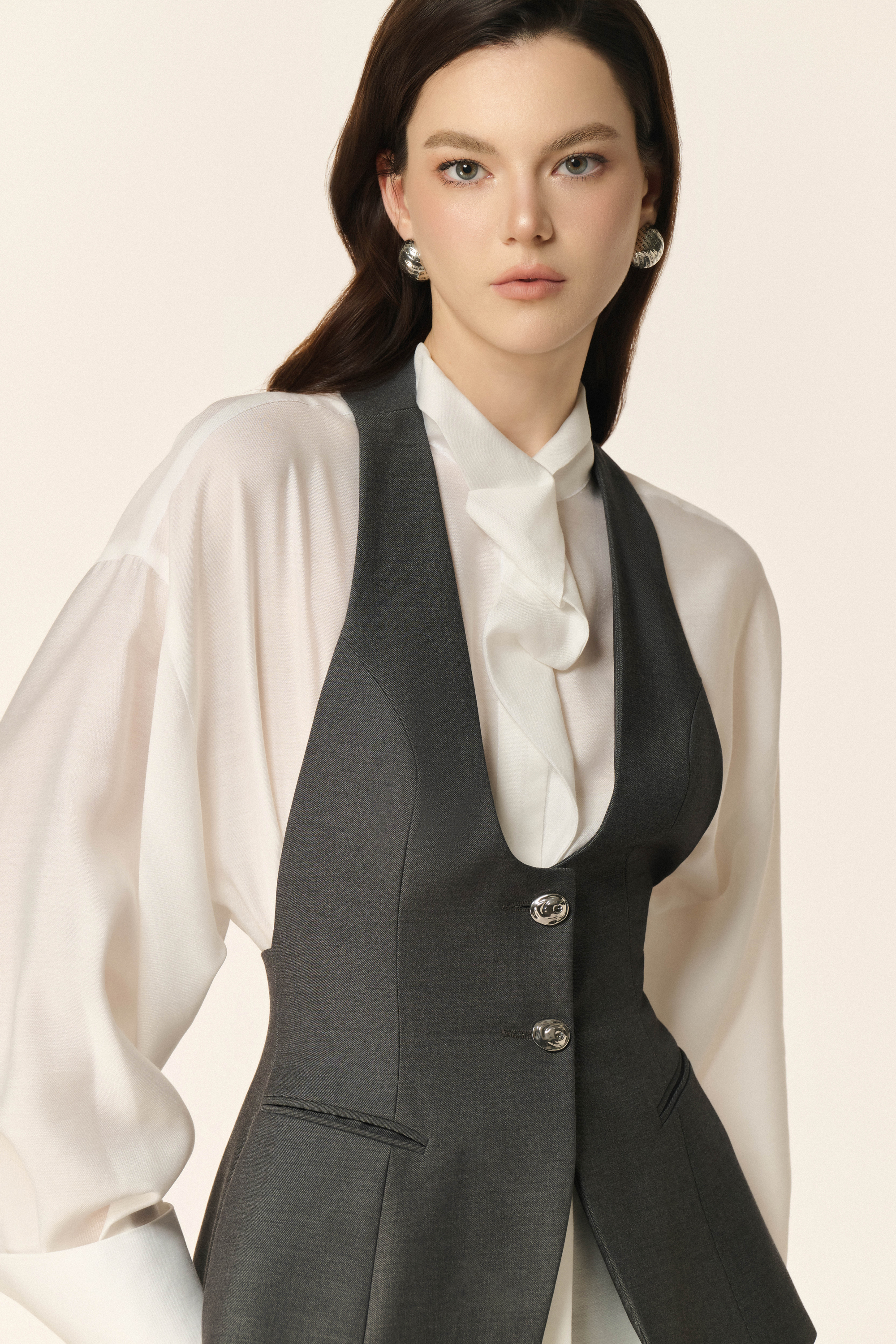 Airglow Short Long Sleeve Shirt, Ease Gilet & Ease Cocoon Pants in Dark Shadow 3 Pcs Set