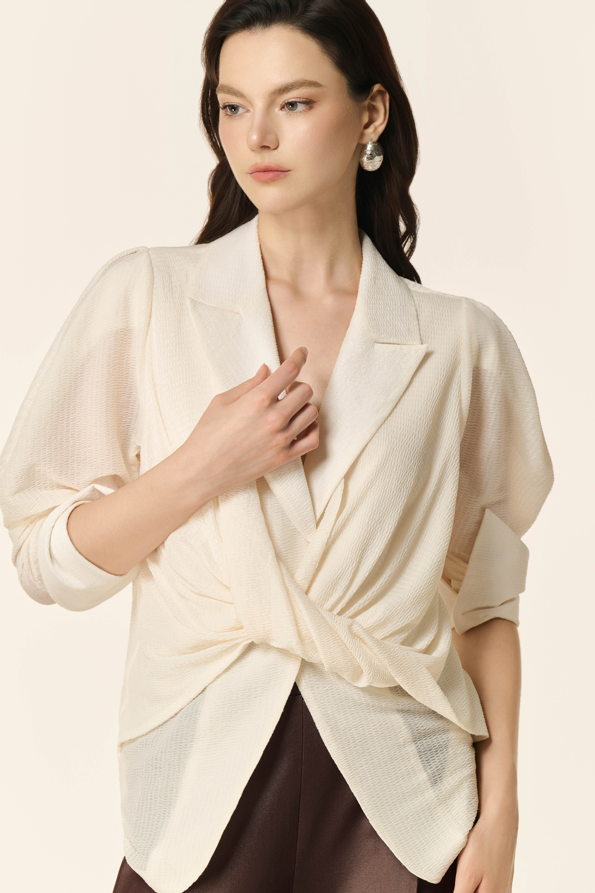 Nimbus Peplum in Cream