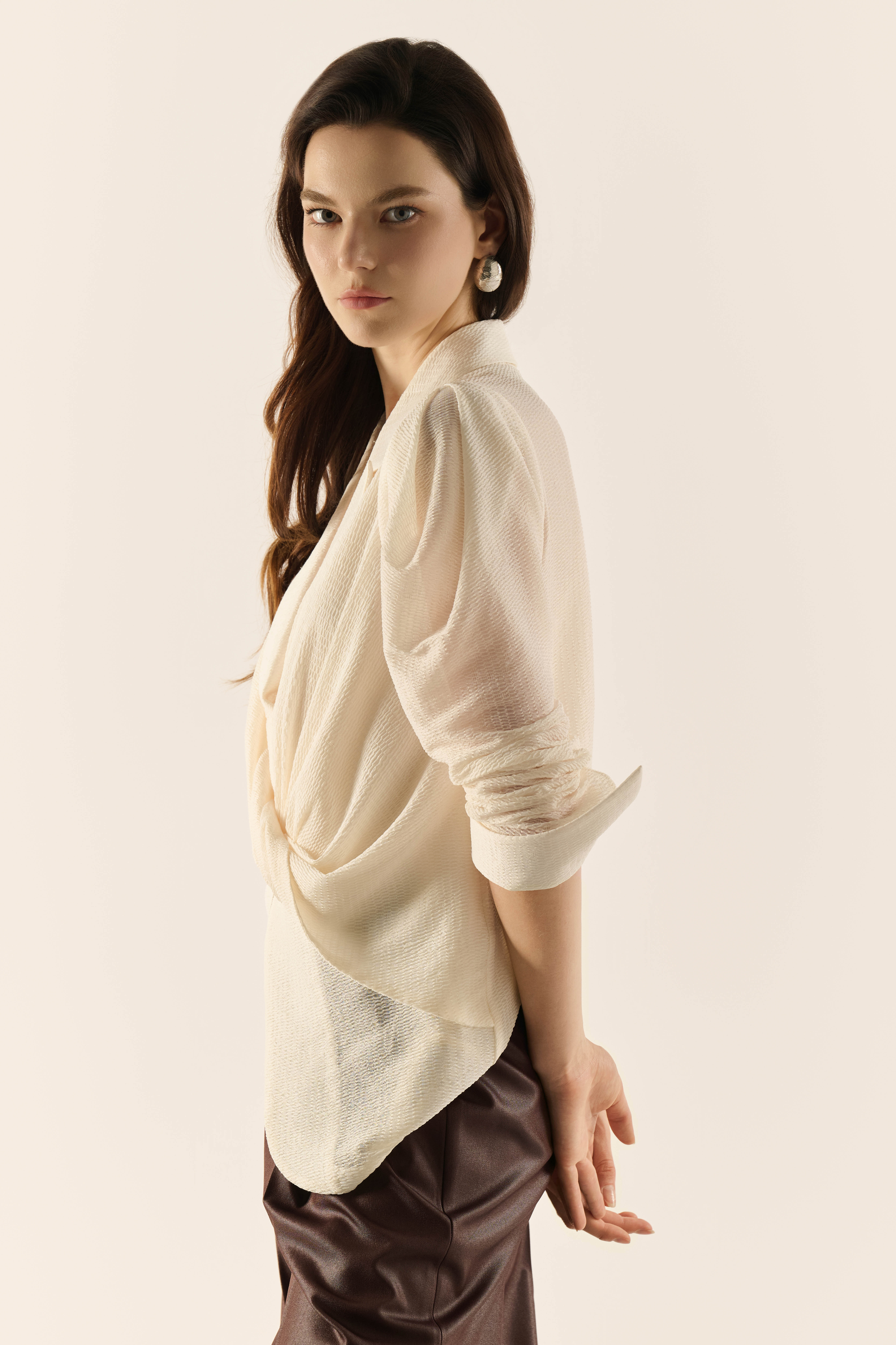 Nimbus Peplum in Cream