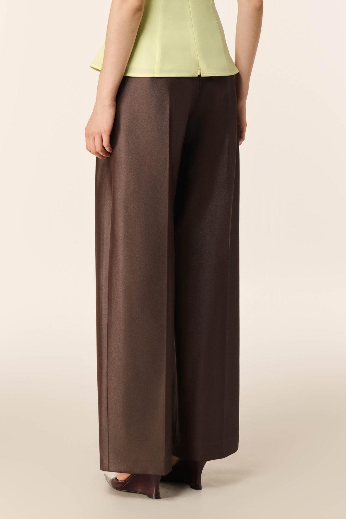 Faux Leather Pants in Coffee