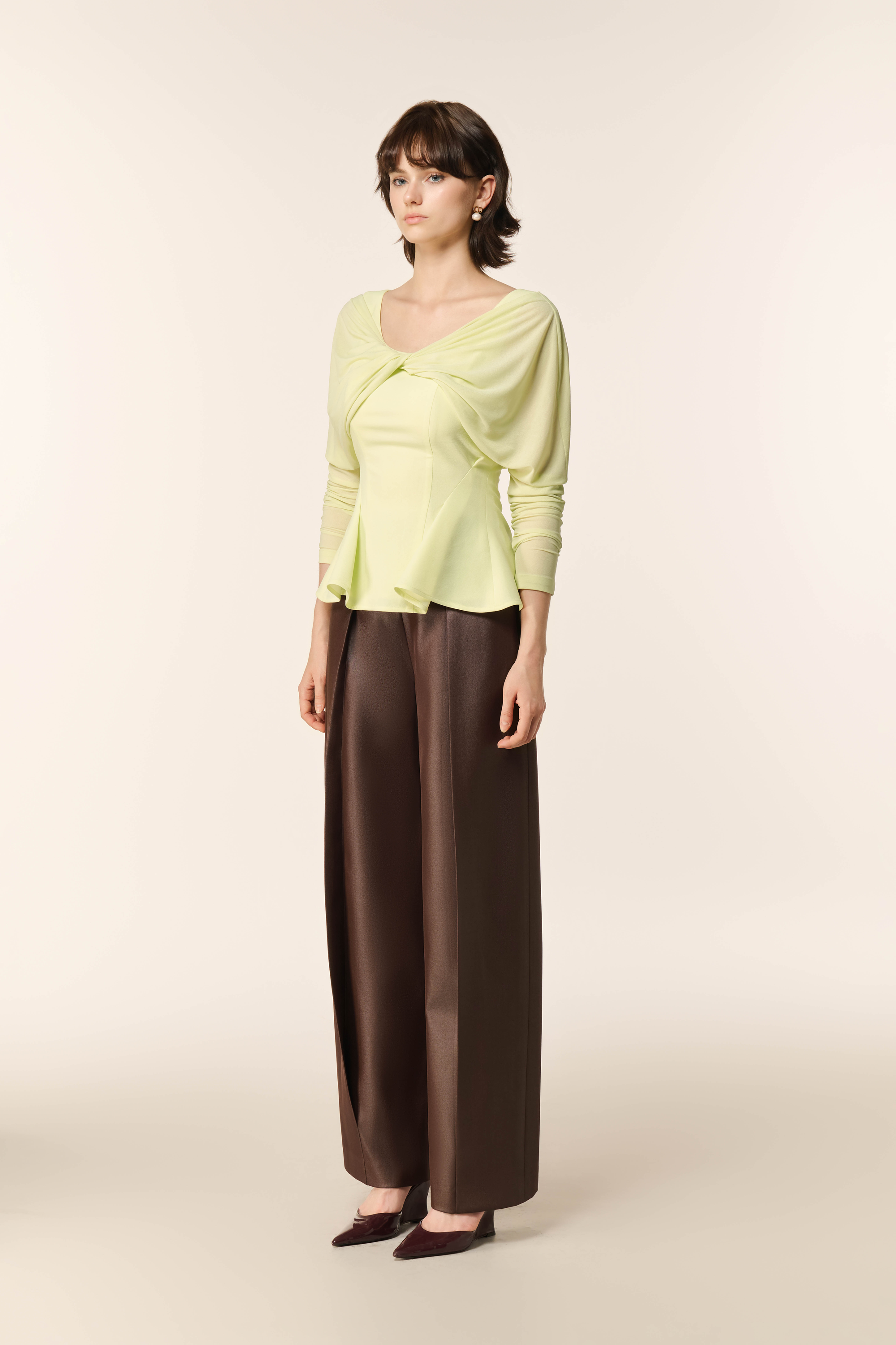 Faux Leather Pants in Coffee