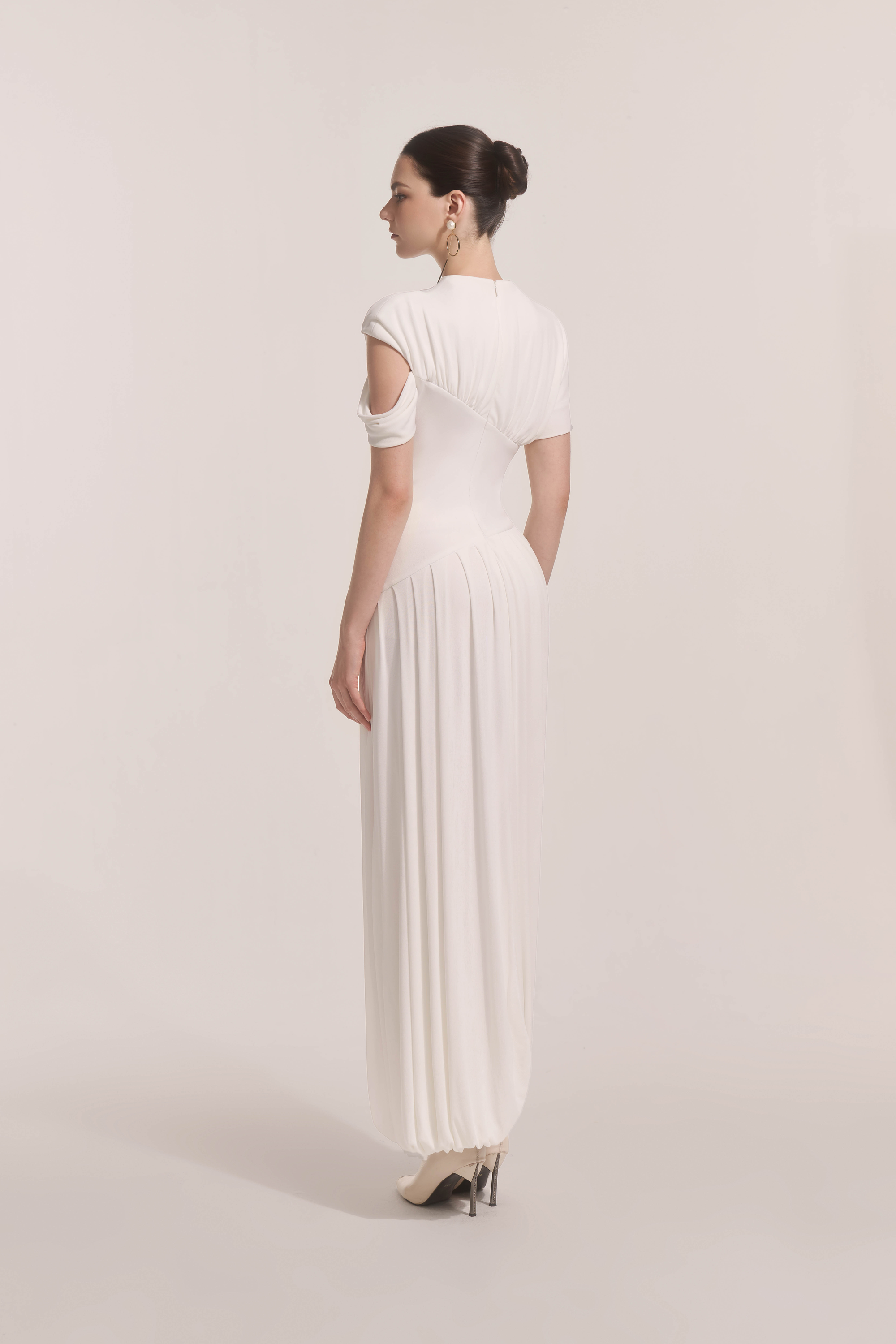 Eris Corset Dress in Light Cream