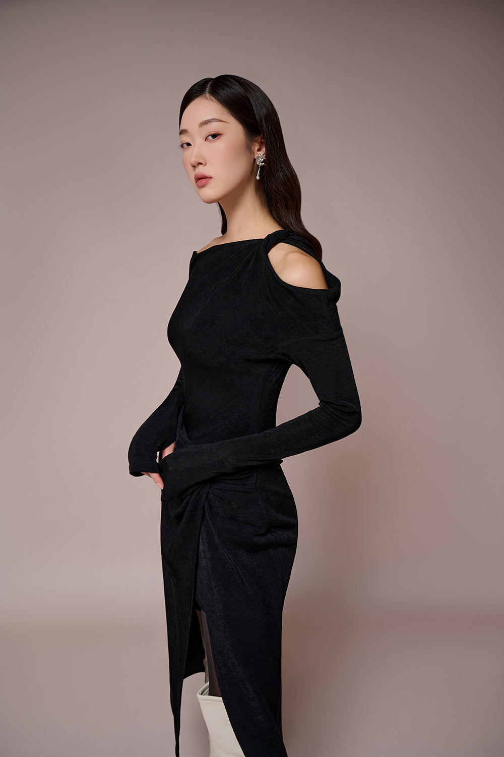 black off the shoulder pencil dress Buy Sosandar Black Sequin Off The Shoulder Pencil Dress from Next USA