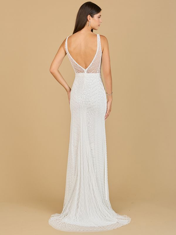 Lara Style 51147 Sleeveless Long Gown in Ivory