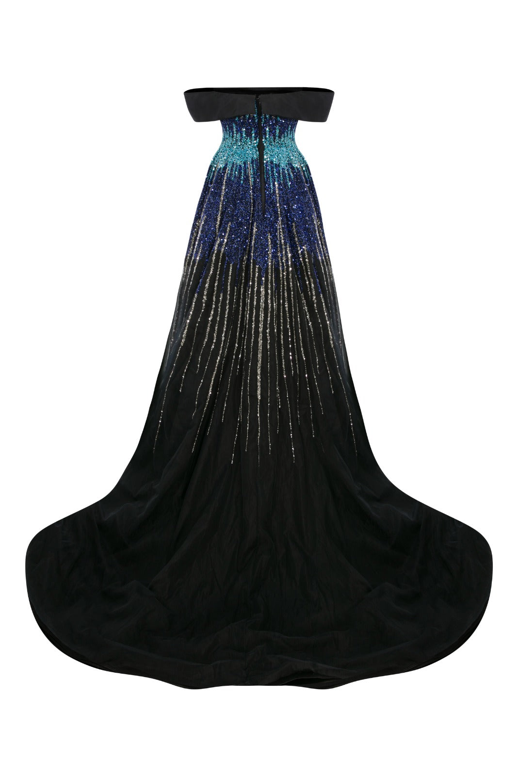 Li Beirut M1009 – Off-Shoulder Embellished Gown with Gradient Sequin Bodice