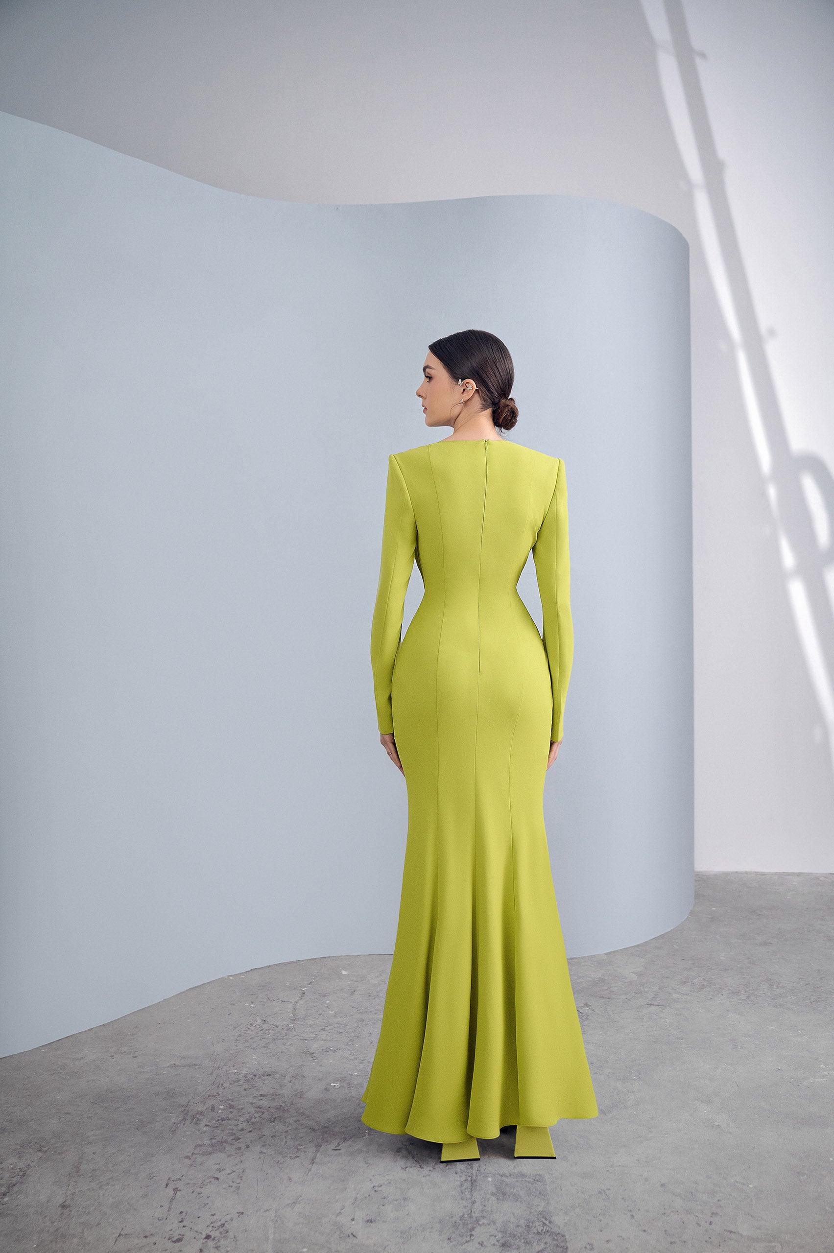 Lilting Fish Tail Slit Dress