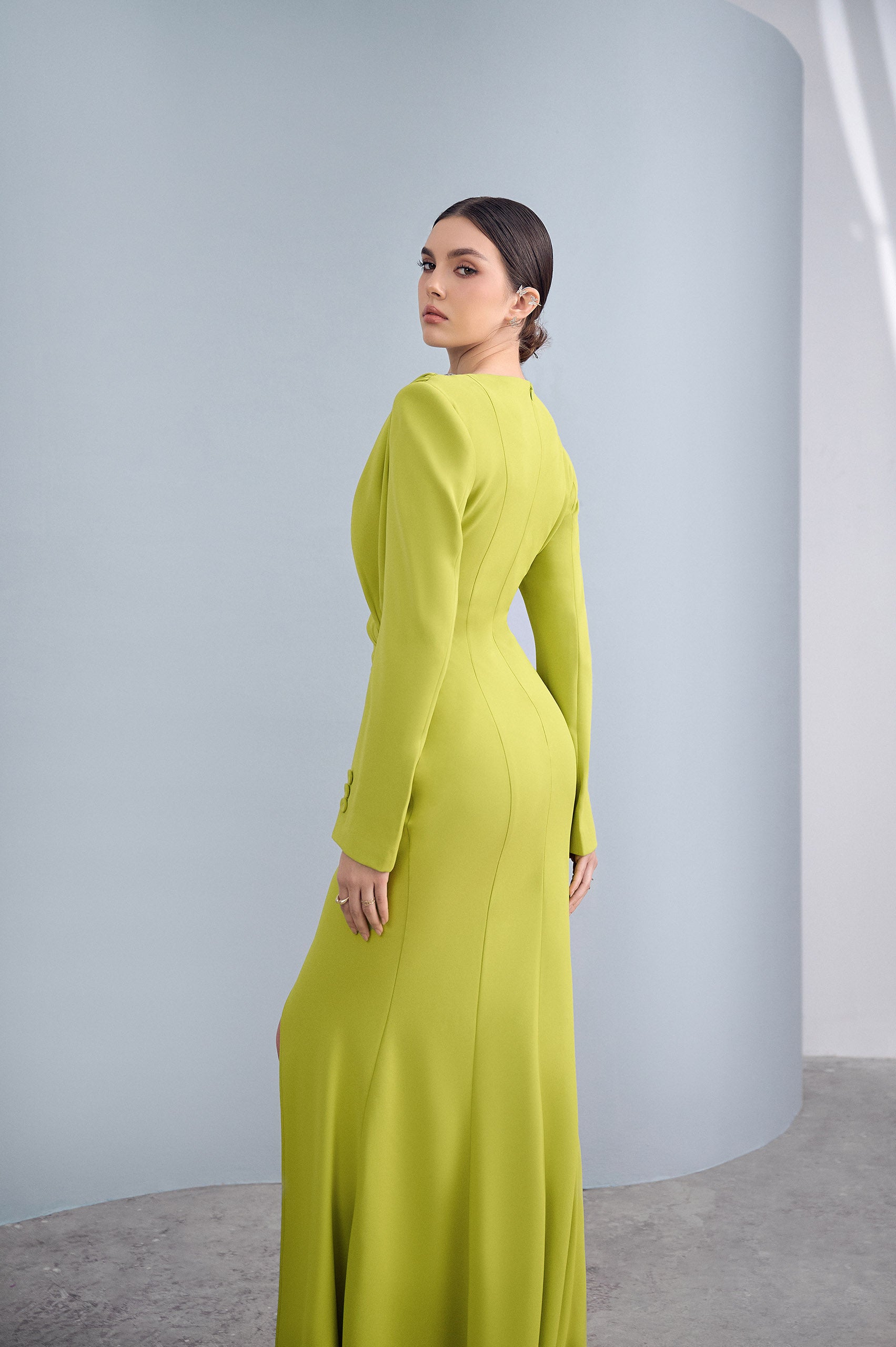 Lilting Fish Tail Slit Dress
