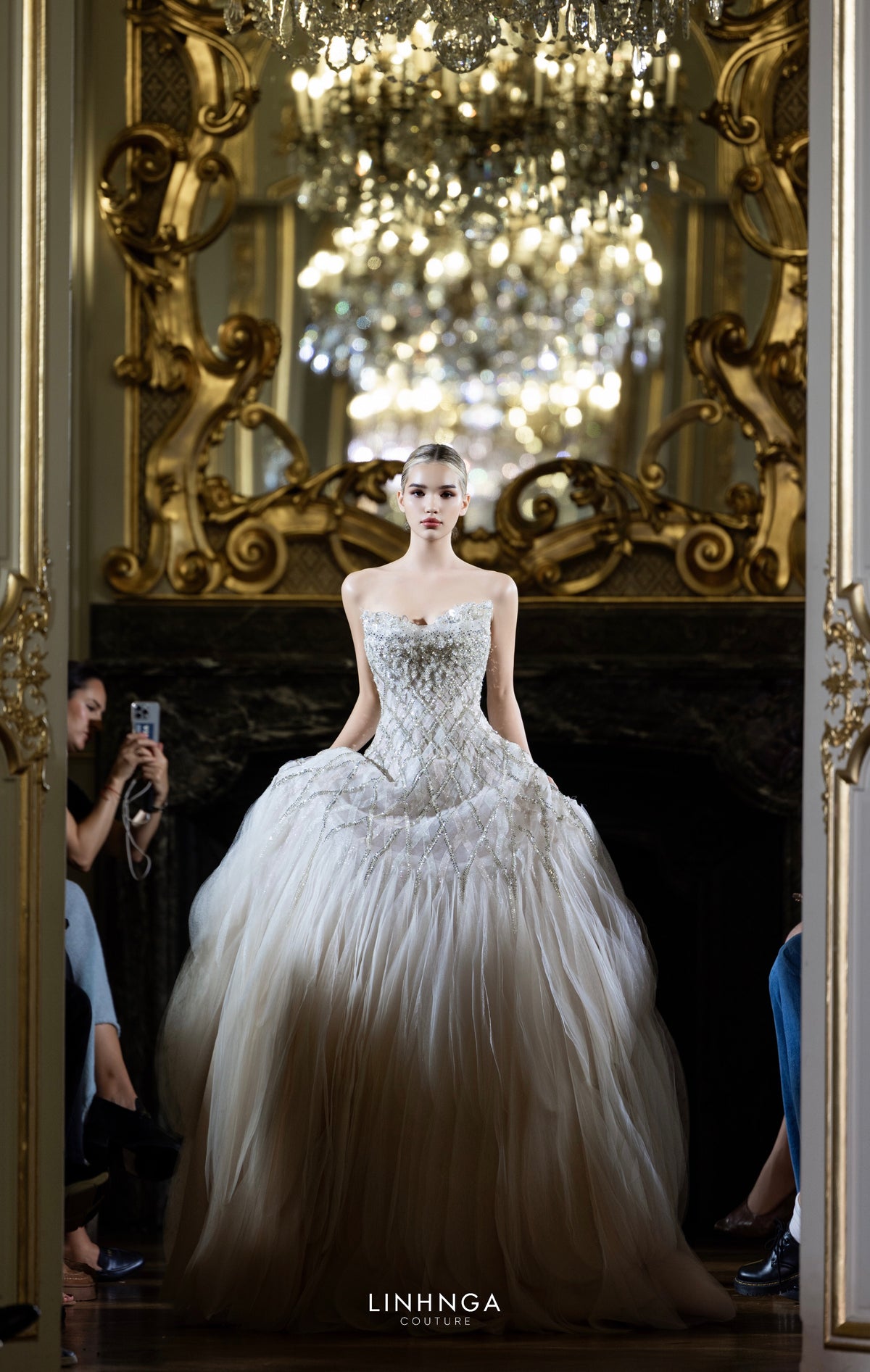 Linh Nga LMBAT246 – Limited Edition A-Line Couture Dress