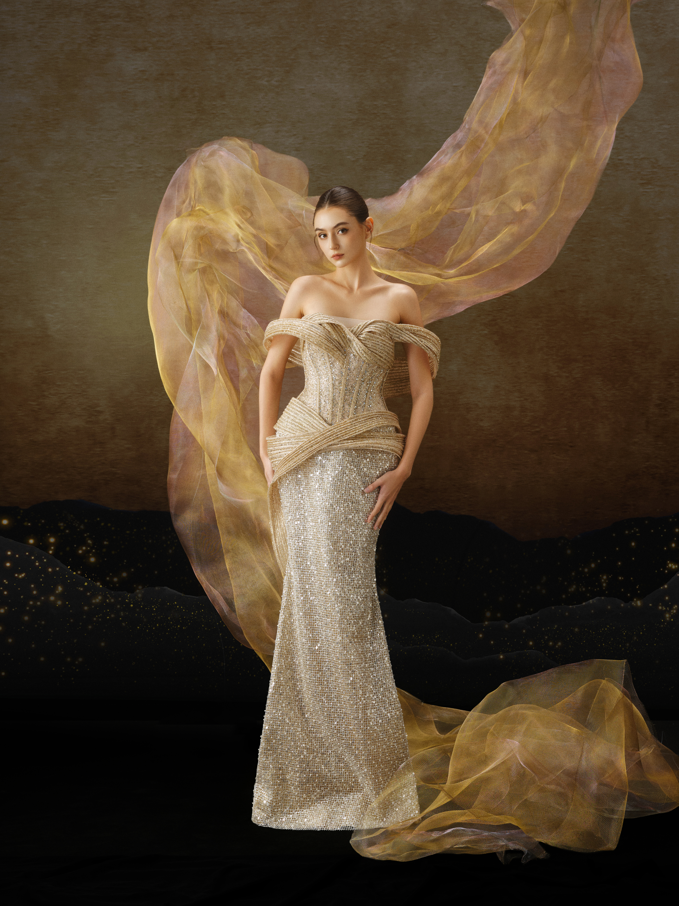 Linh Nga LXBCT175 – Luxury Fishtail Ballgown