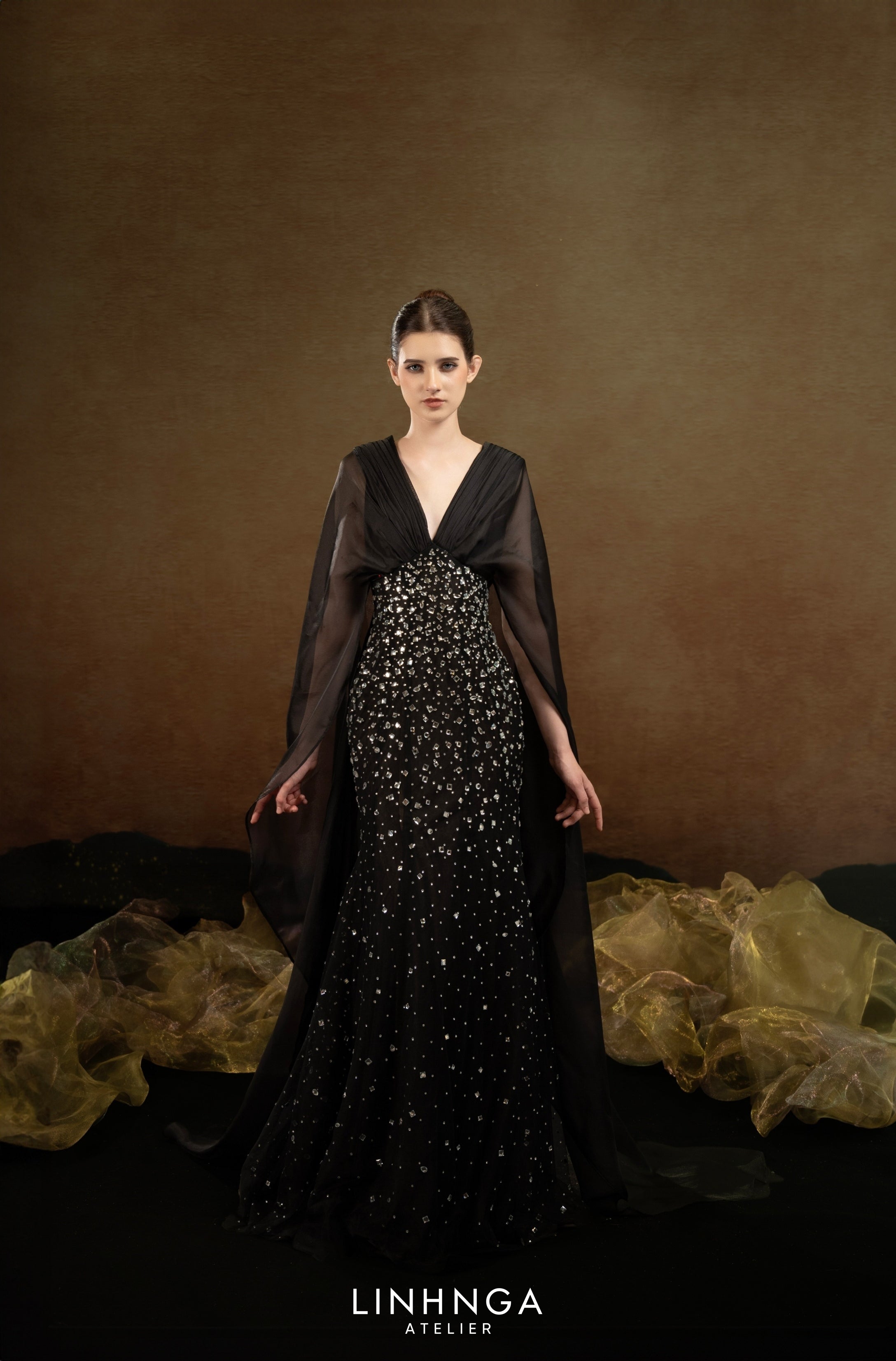 Linh Nga Limited edition fishtail ballgown LMBCT310