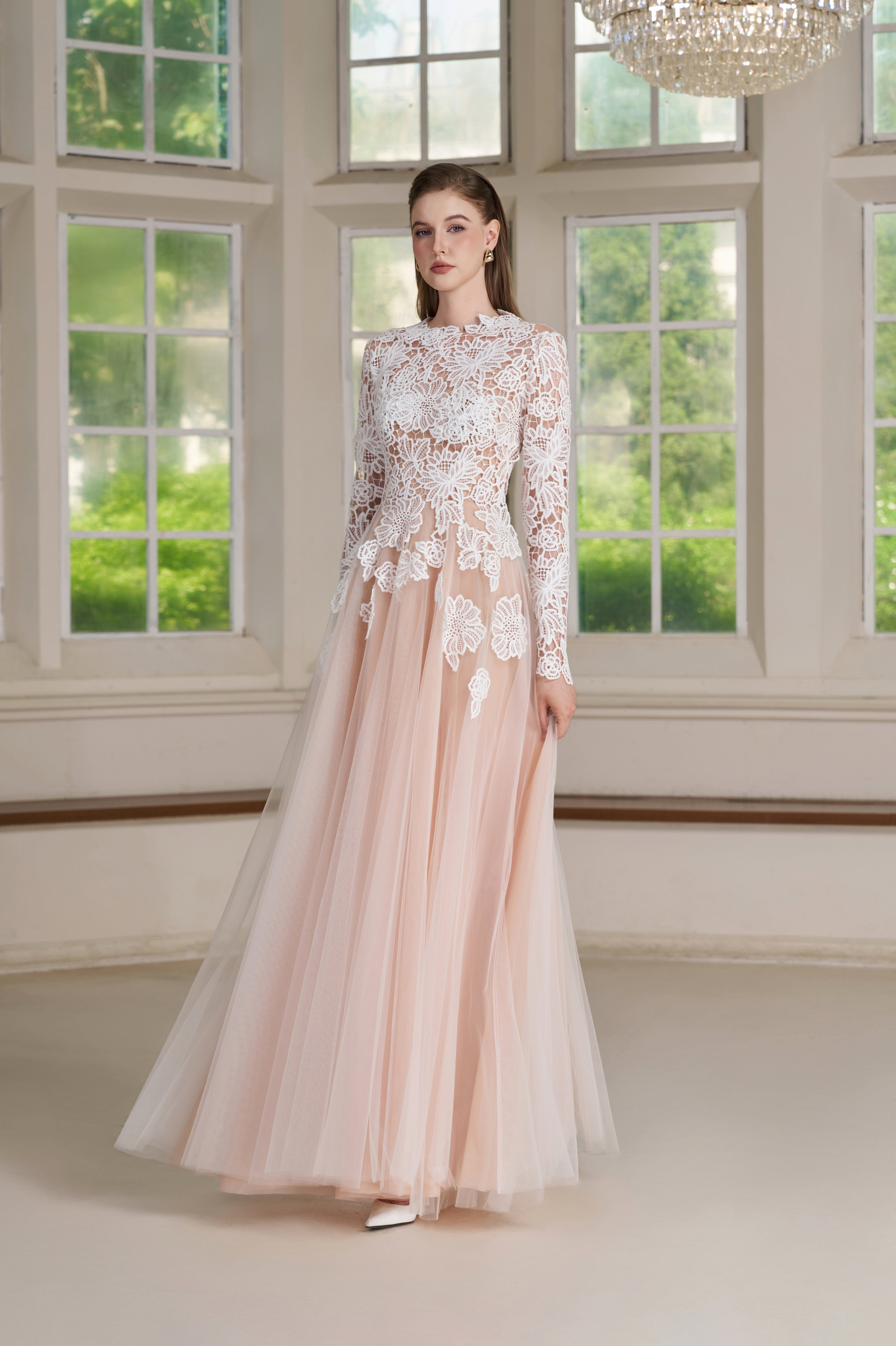 Lior Dress – Peach Blush Maxi Dress