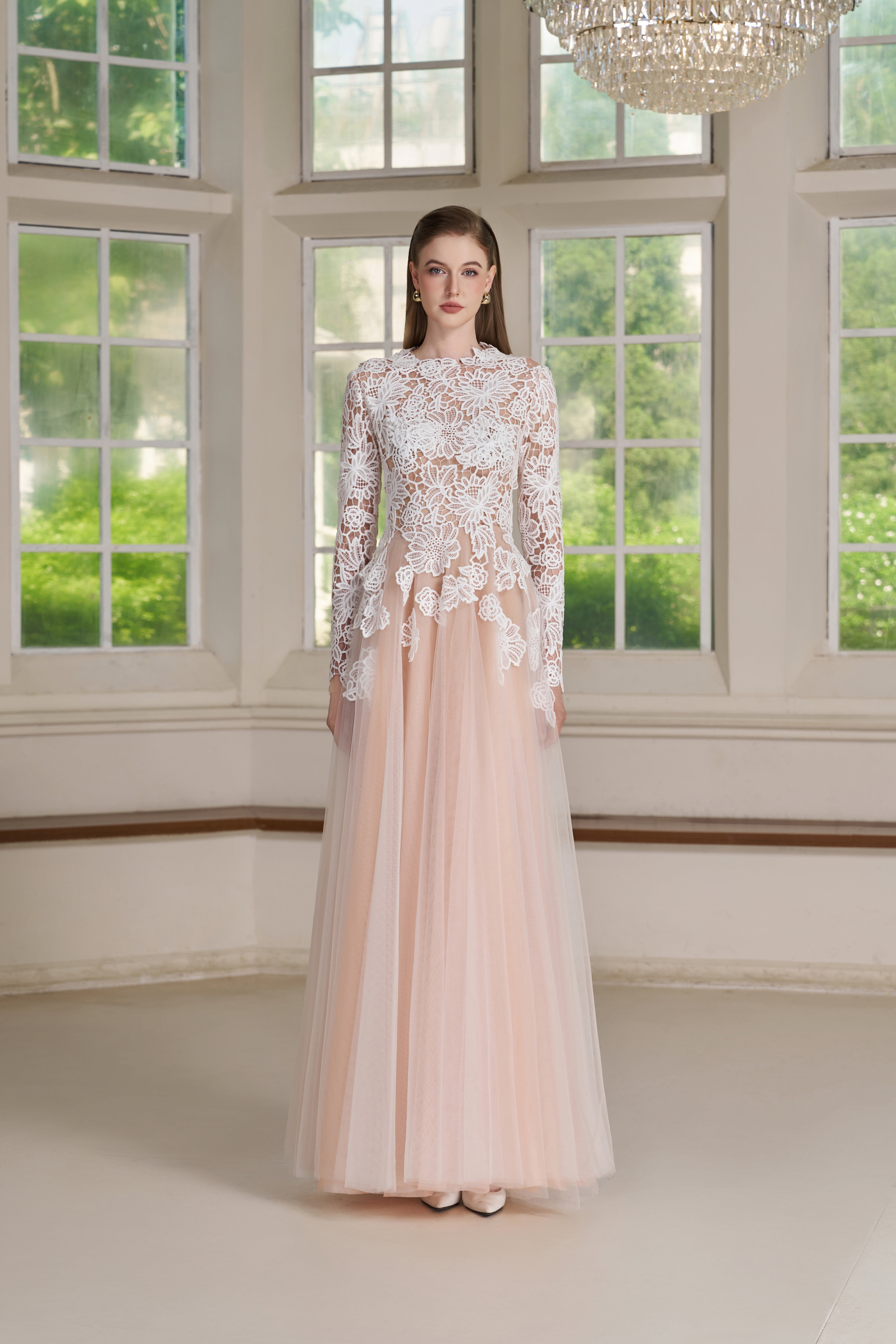 Lior Dress – Peach Blush Maxi Dress