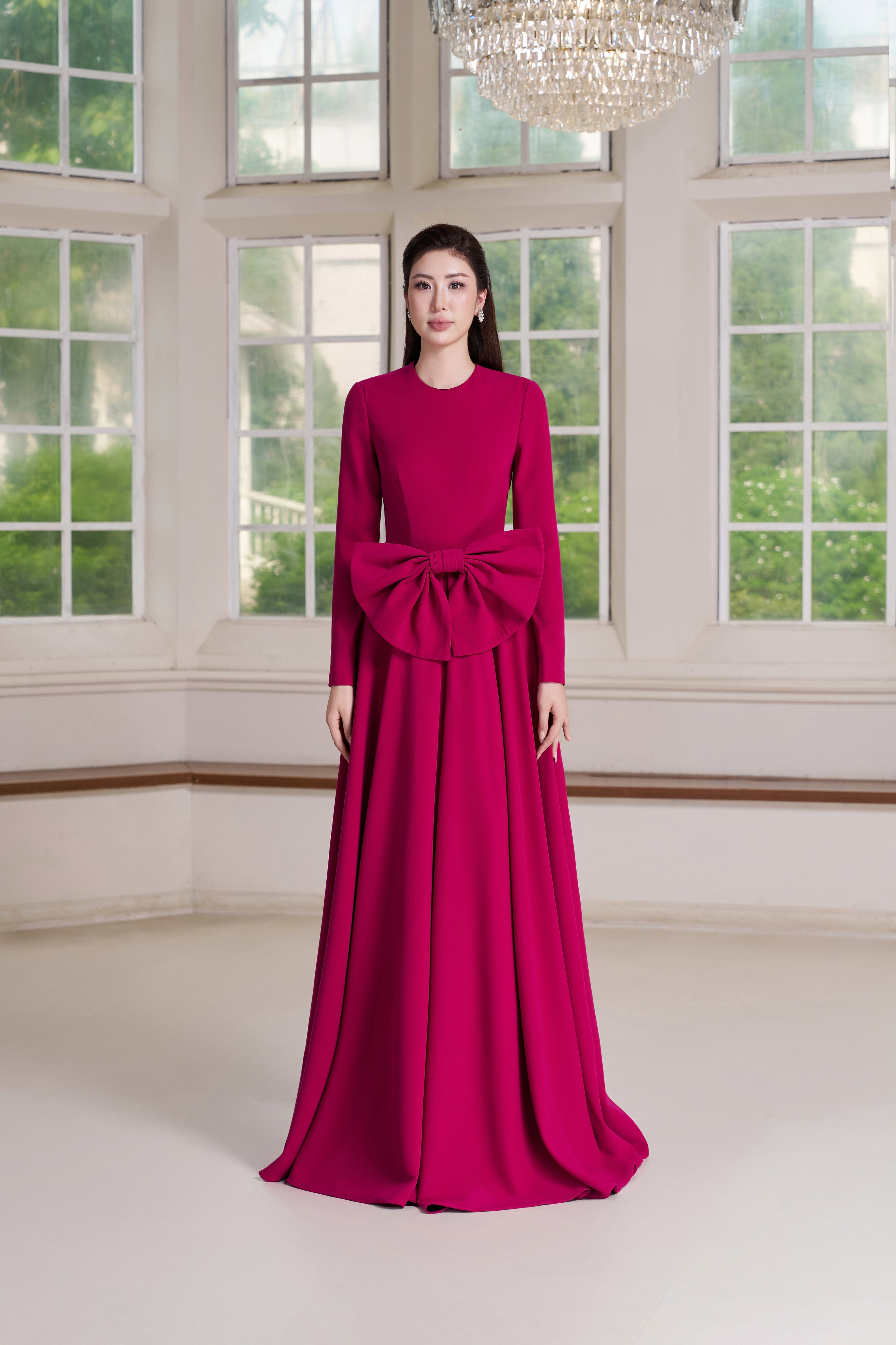 Lune Dress – Fuchsia Rose Maxi Dress