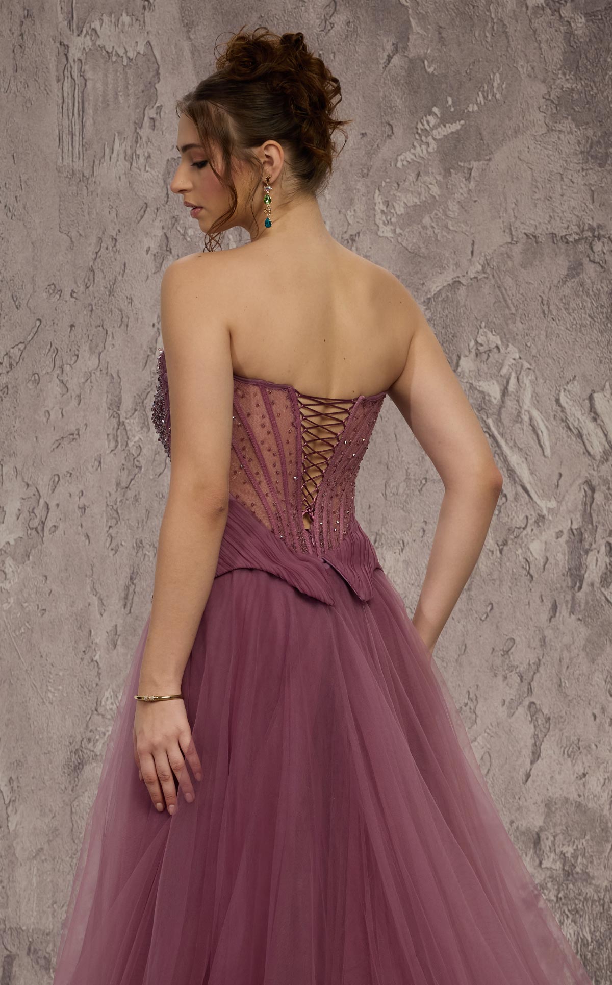 MNM Couture J03608: Beaded Sweetheart Organza Gown