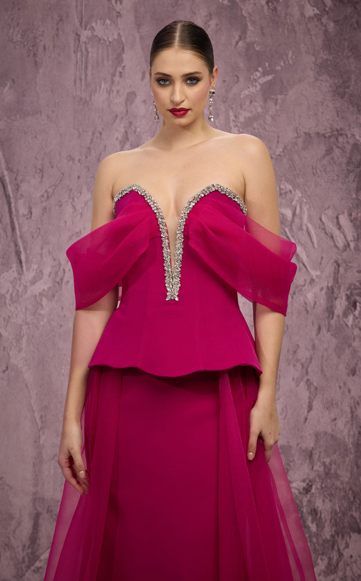 MNM Couture Q1010: Organza & Crepe Ballgown