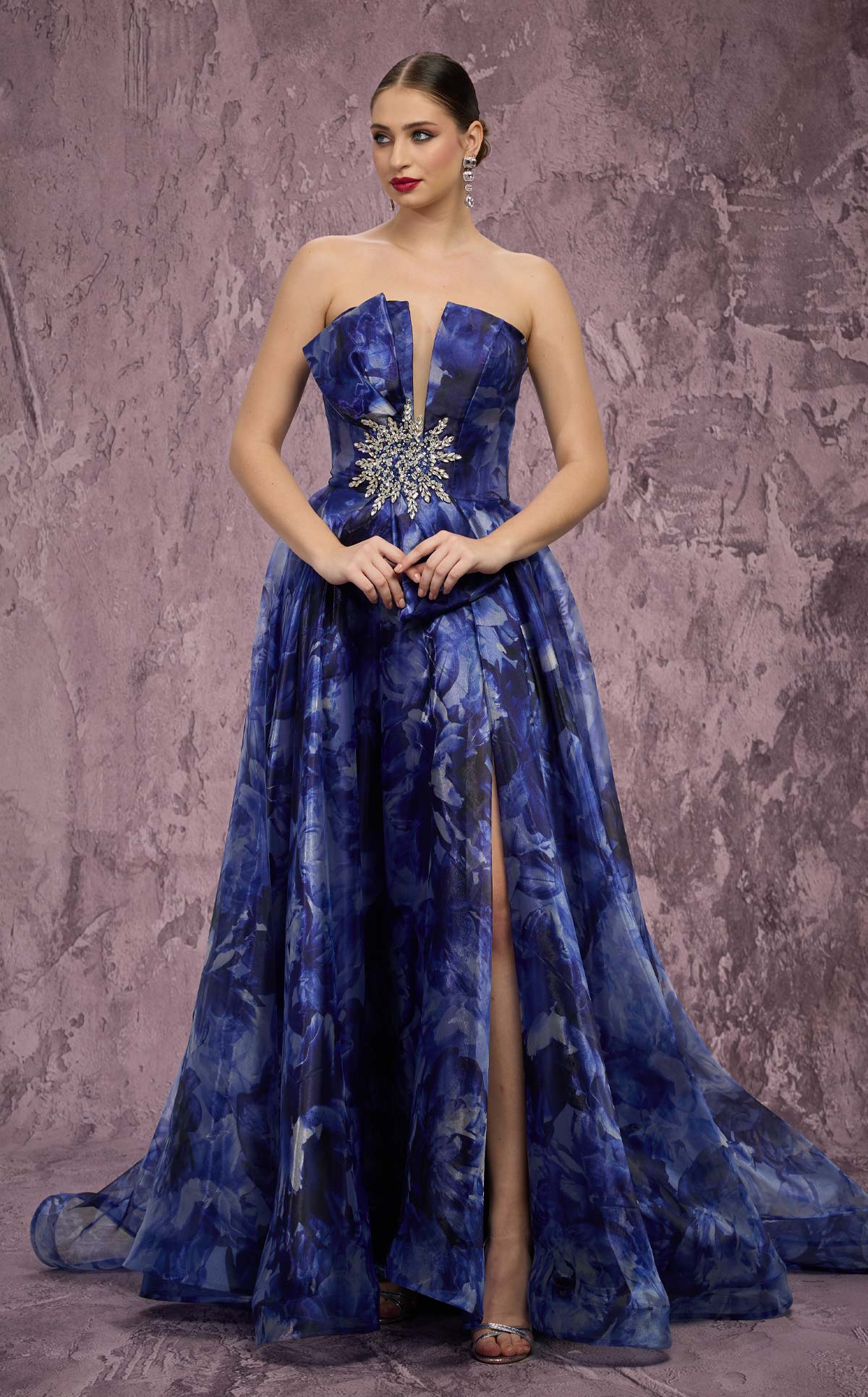 MNM Couture Q9060: Strapless Organza Ballgown
