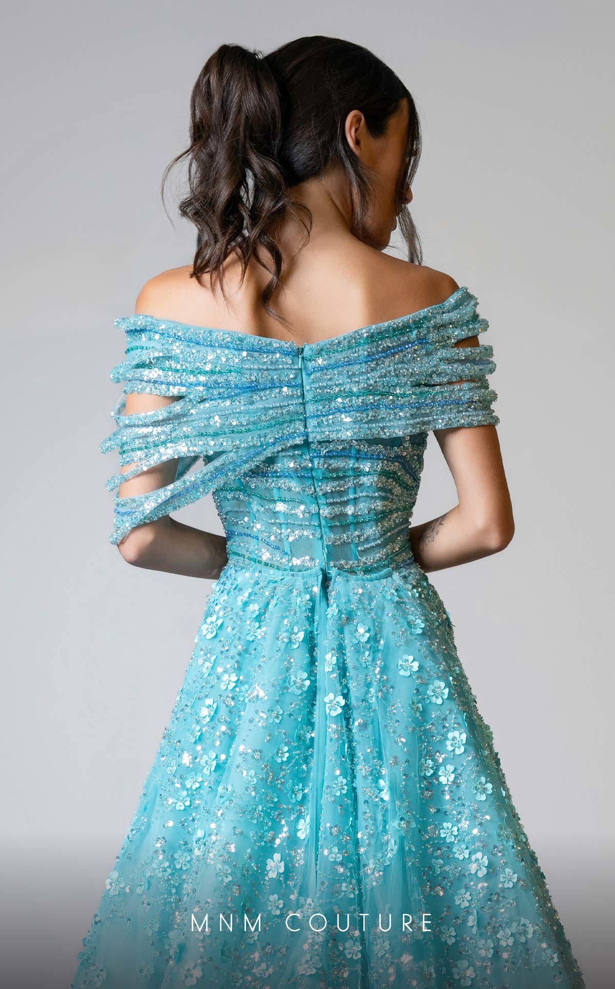 MNM Couture Style M1150 - Aqua Elegance with Versatile Design