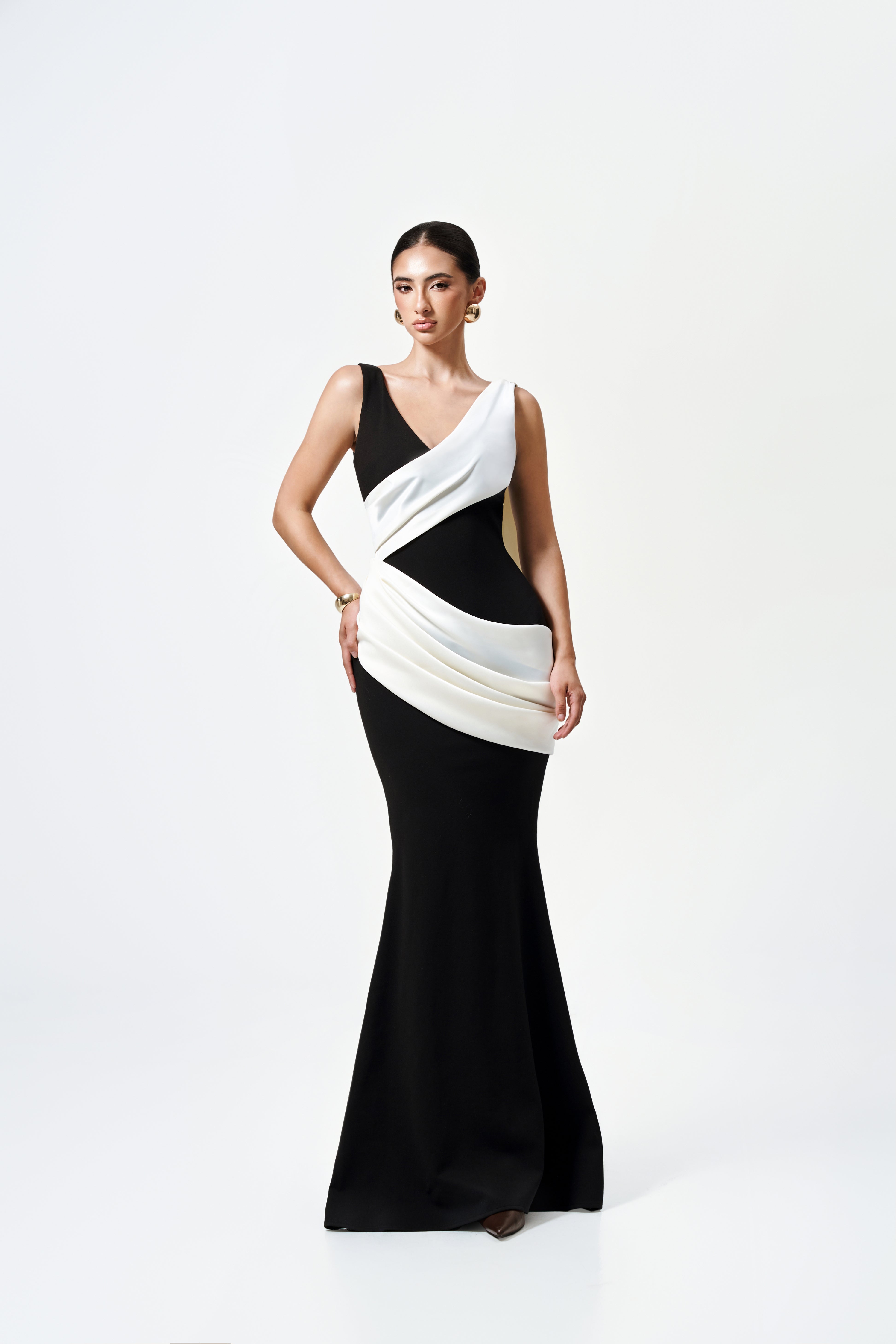 Mirer - Hera Mermaid Ponte Knit Maxi Dress