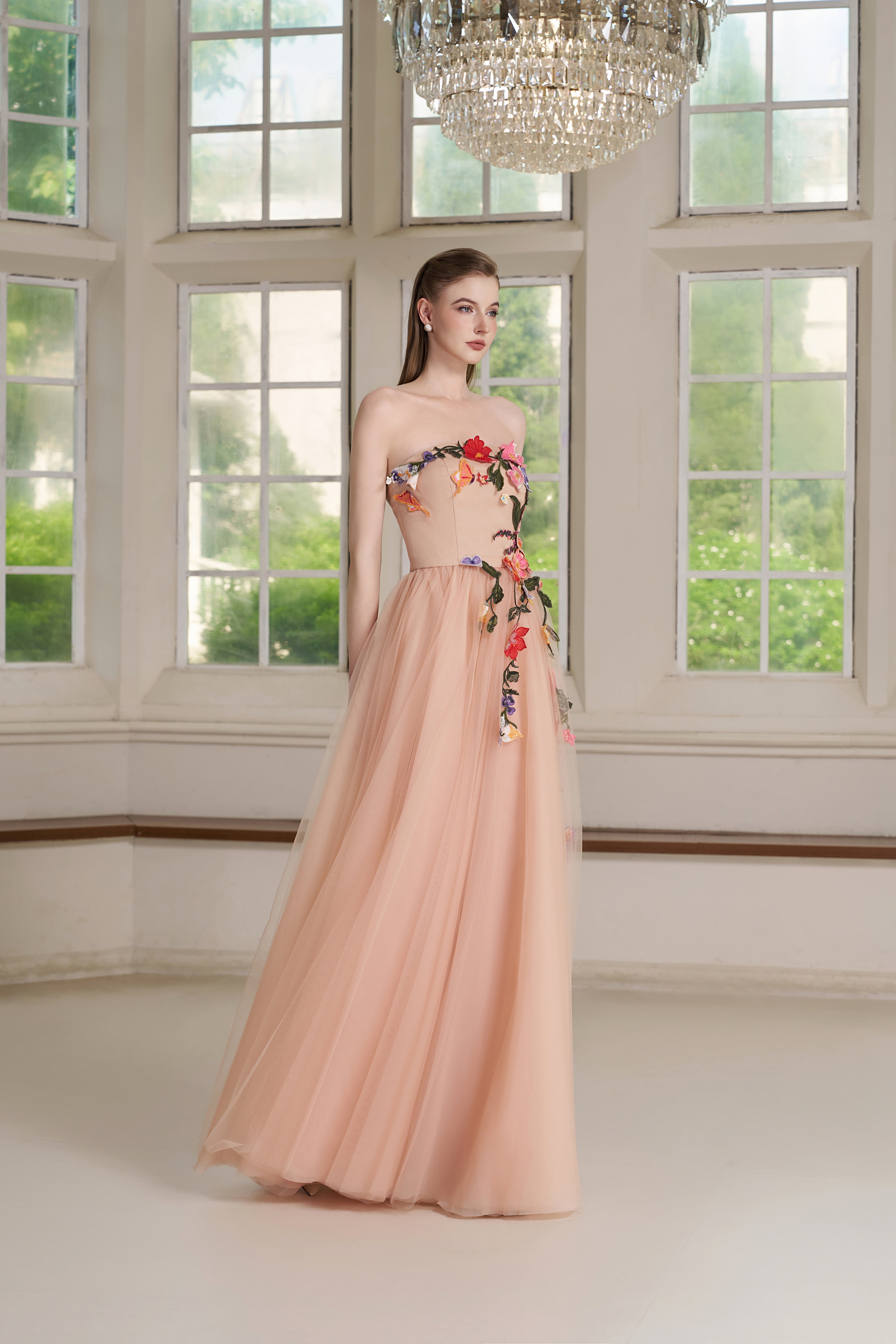 Maelle Dress – Peach Blush Maxi Dress