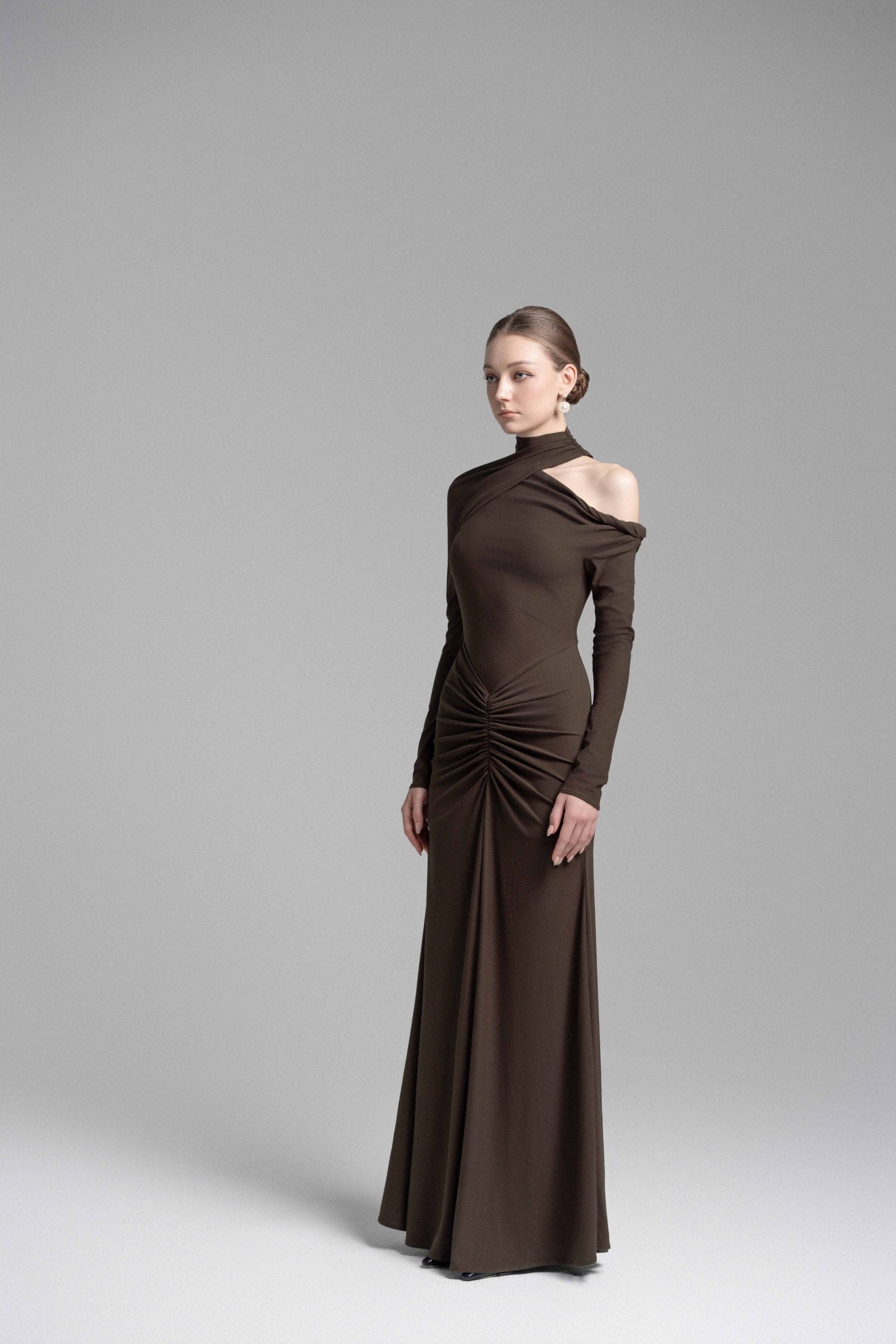 Martini Halter Draped Dress