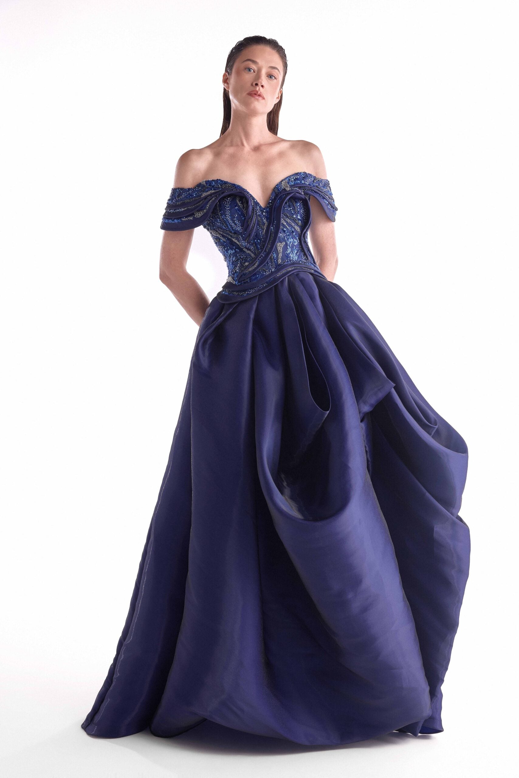 Midnight Nocturne Embellished Gown G2147
