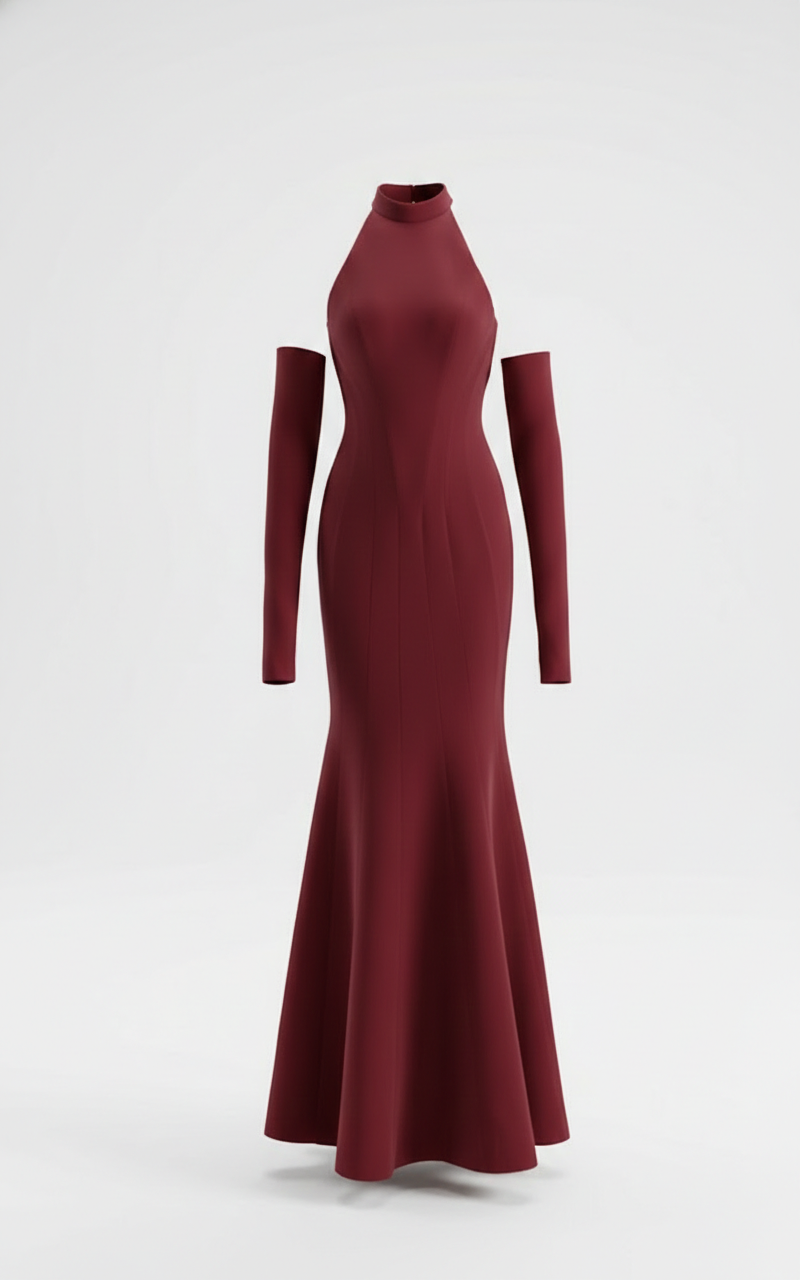 Mirer - Merina Mermaid Cotton Maxi Dress-4