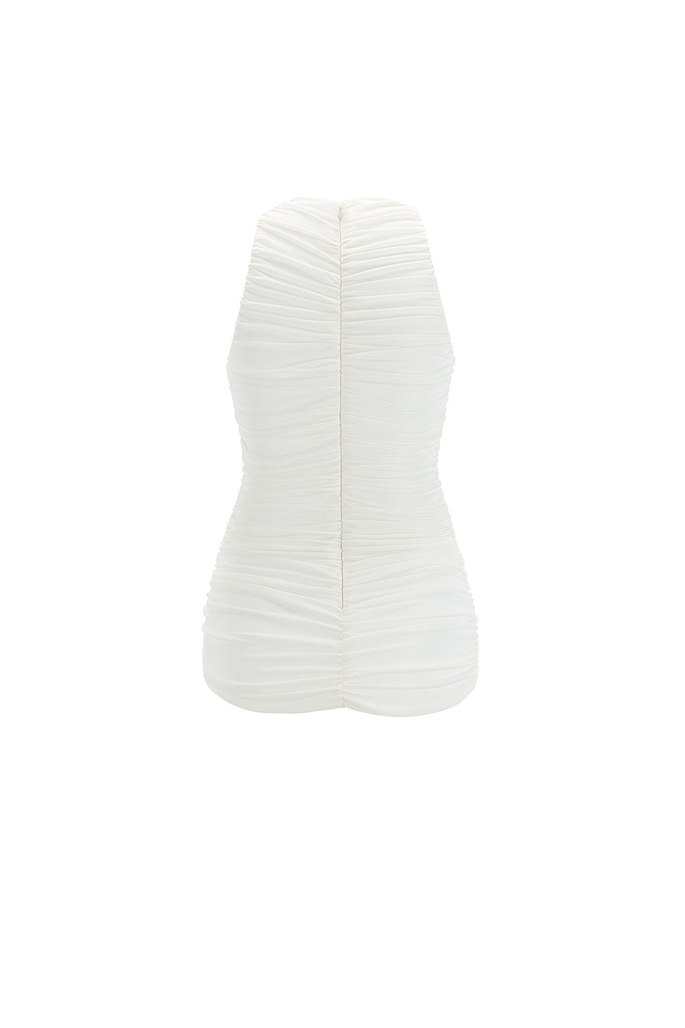 Mirer - Nali Bodycon Gathered Elastic Cotton Top-1