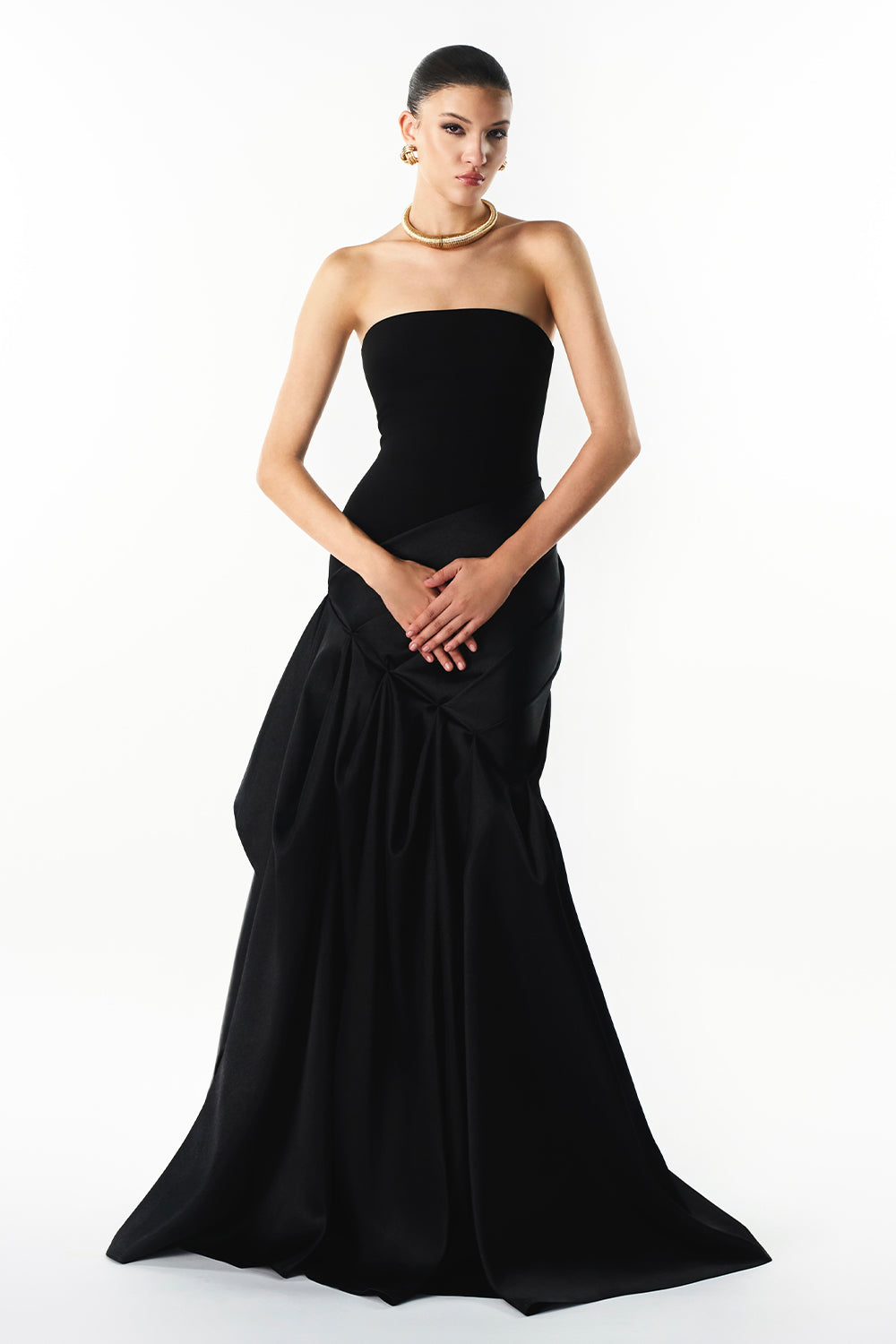 Mirer - Sora Mermaid Gathering Maxi Dress-4
