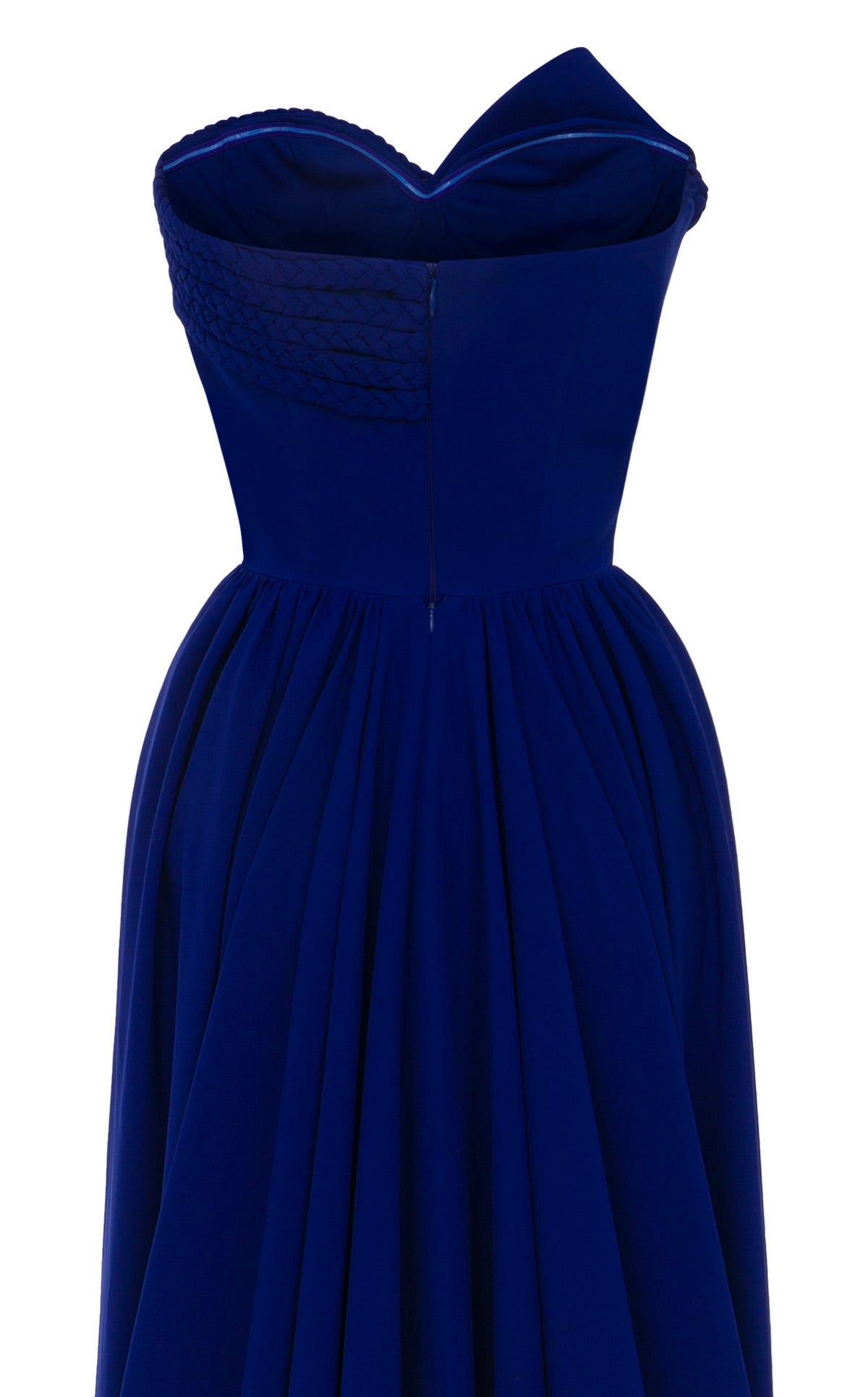 Asymmetric Column Gown with Detachable Train N0687