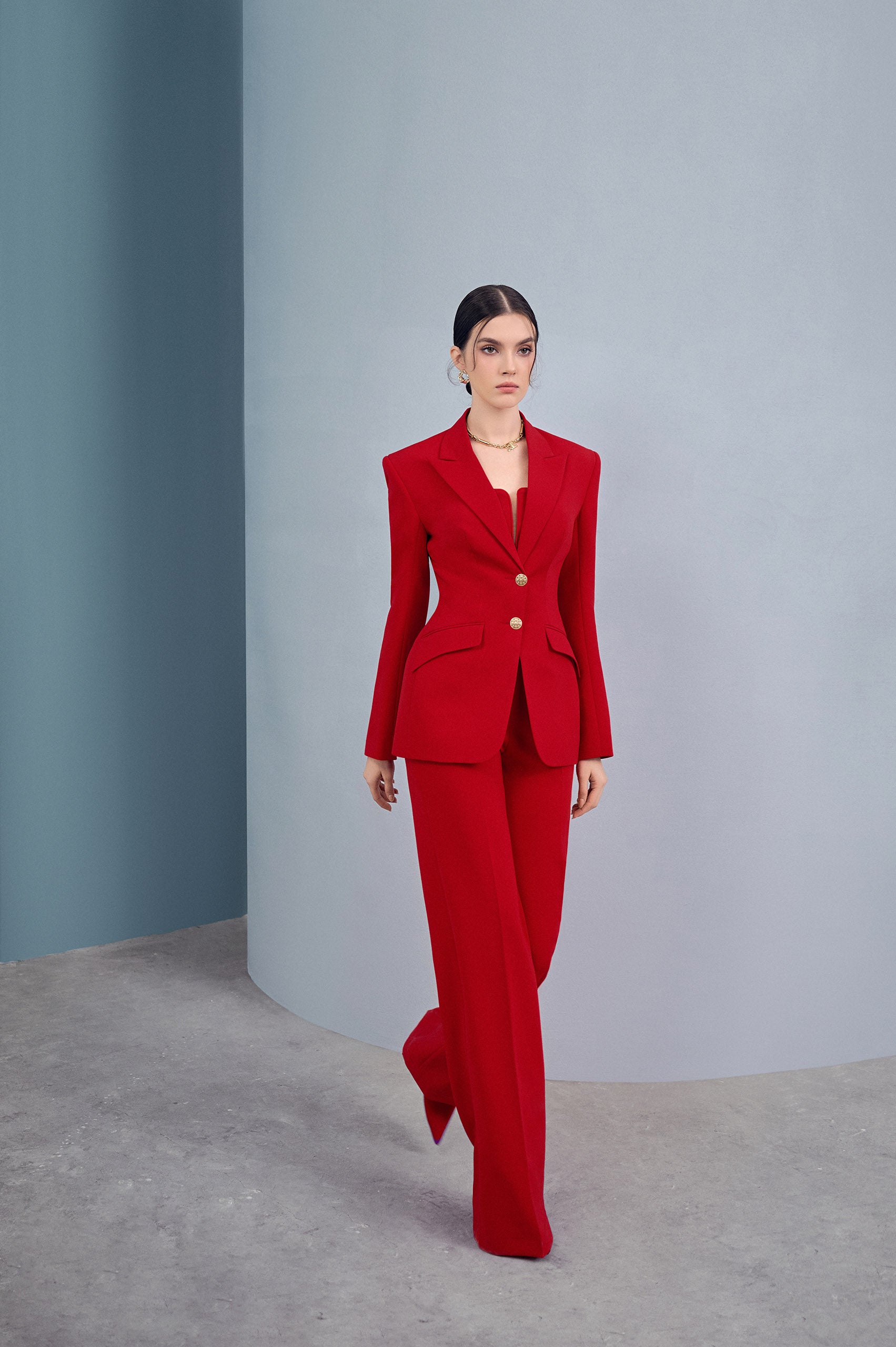 Navy Scarlet Classic Blazer