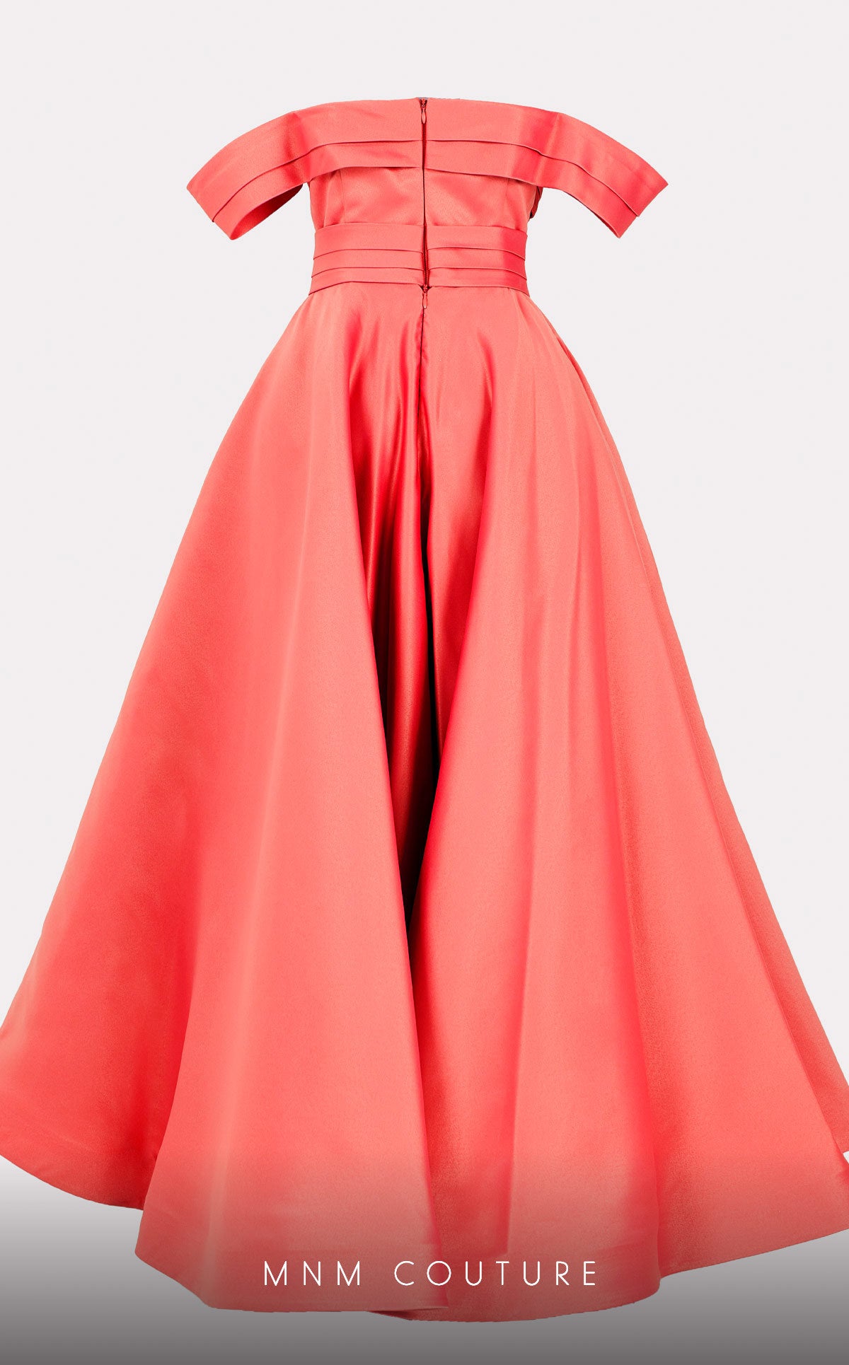 Nour Fathallah N0511 - Sophisticated Mikado A-Line Midi Dress with Ruched Details