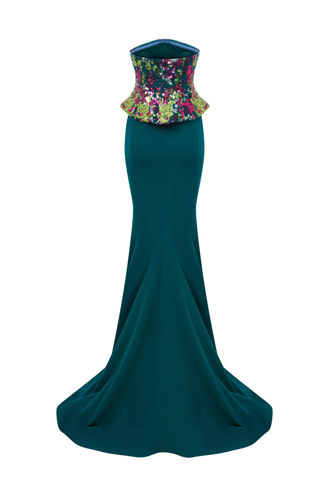Nour Fathallah N0616 - Strapless Embroidered Mermaid Gown with Corset