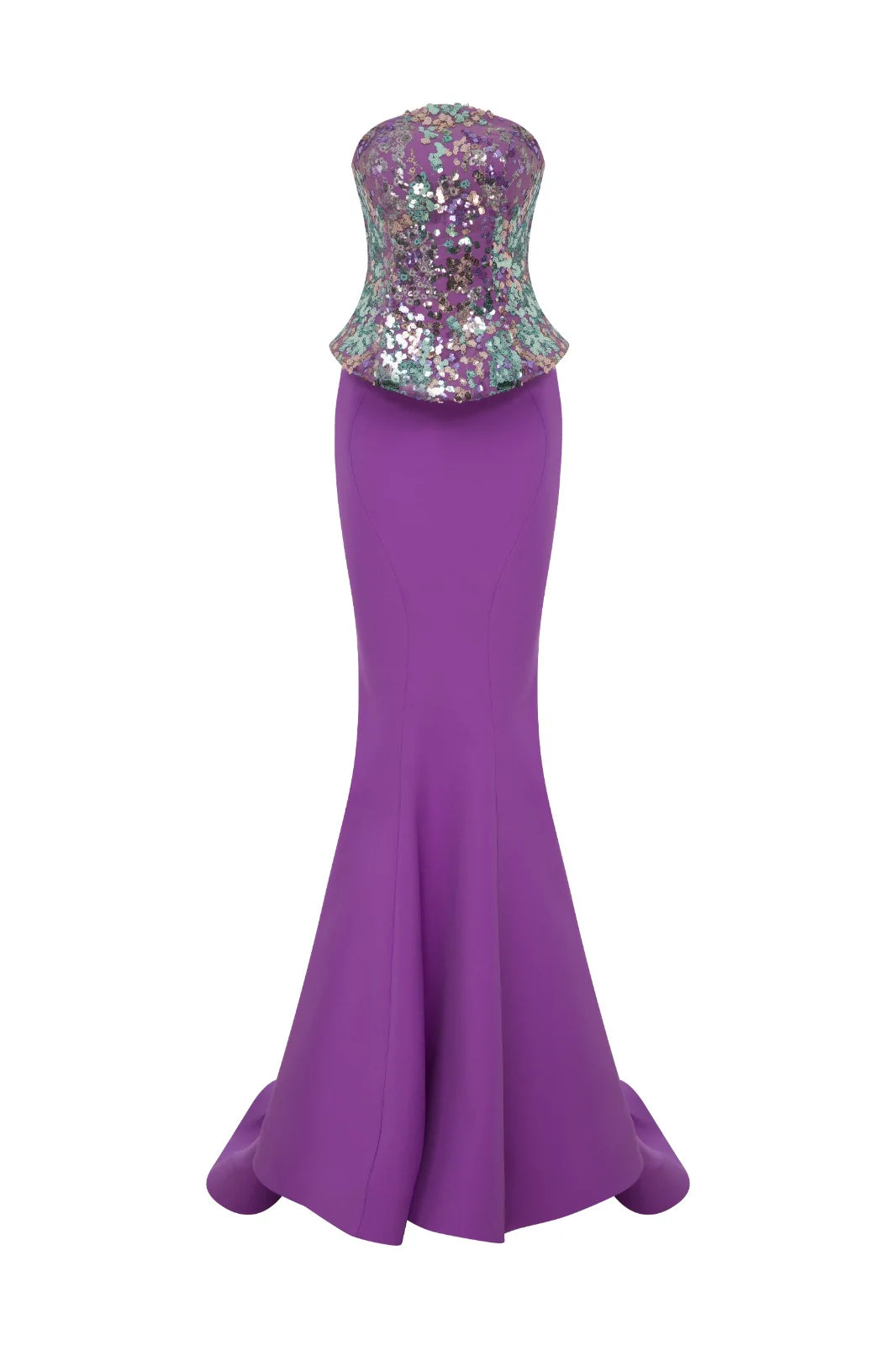 Nour Fathallah N0616 - Strapless Embroidered Mermaid Gown with Corset