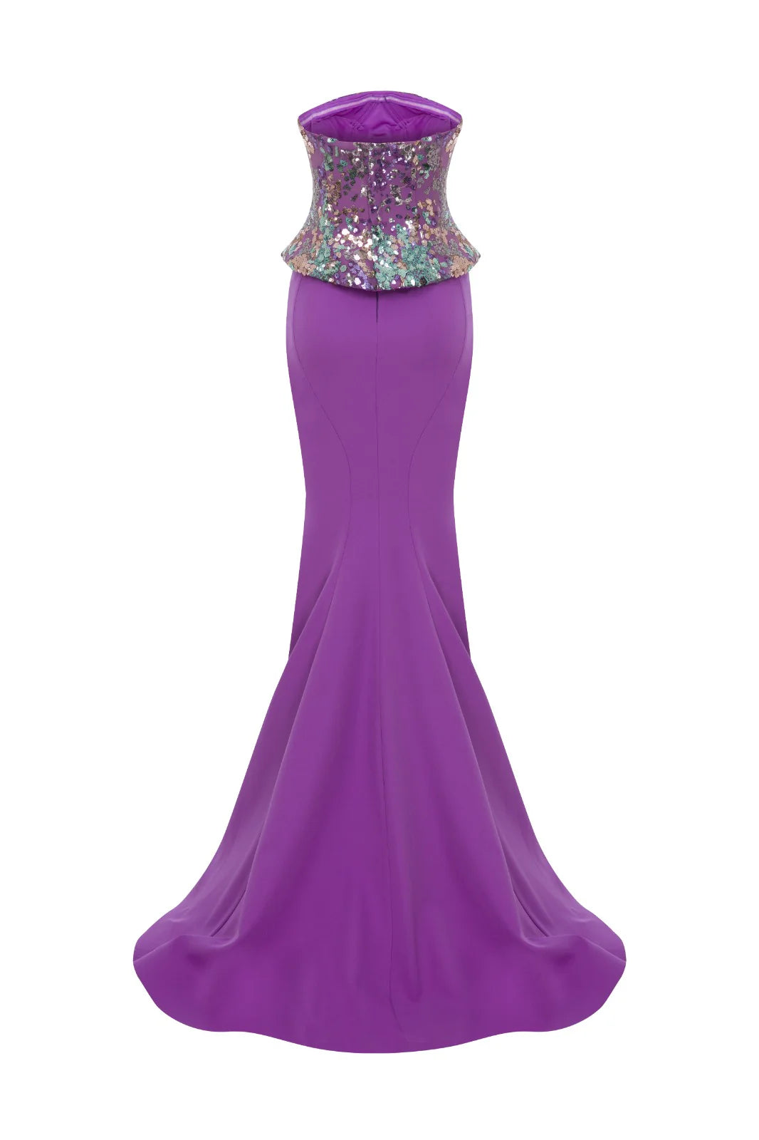 Nour Fathallah N0616 - Strapless Embroidered Mermaid Gown with Corset