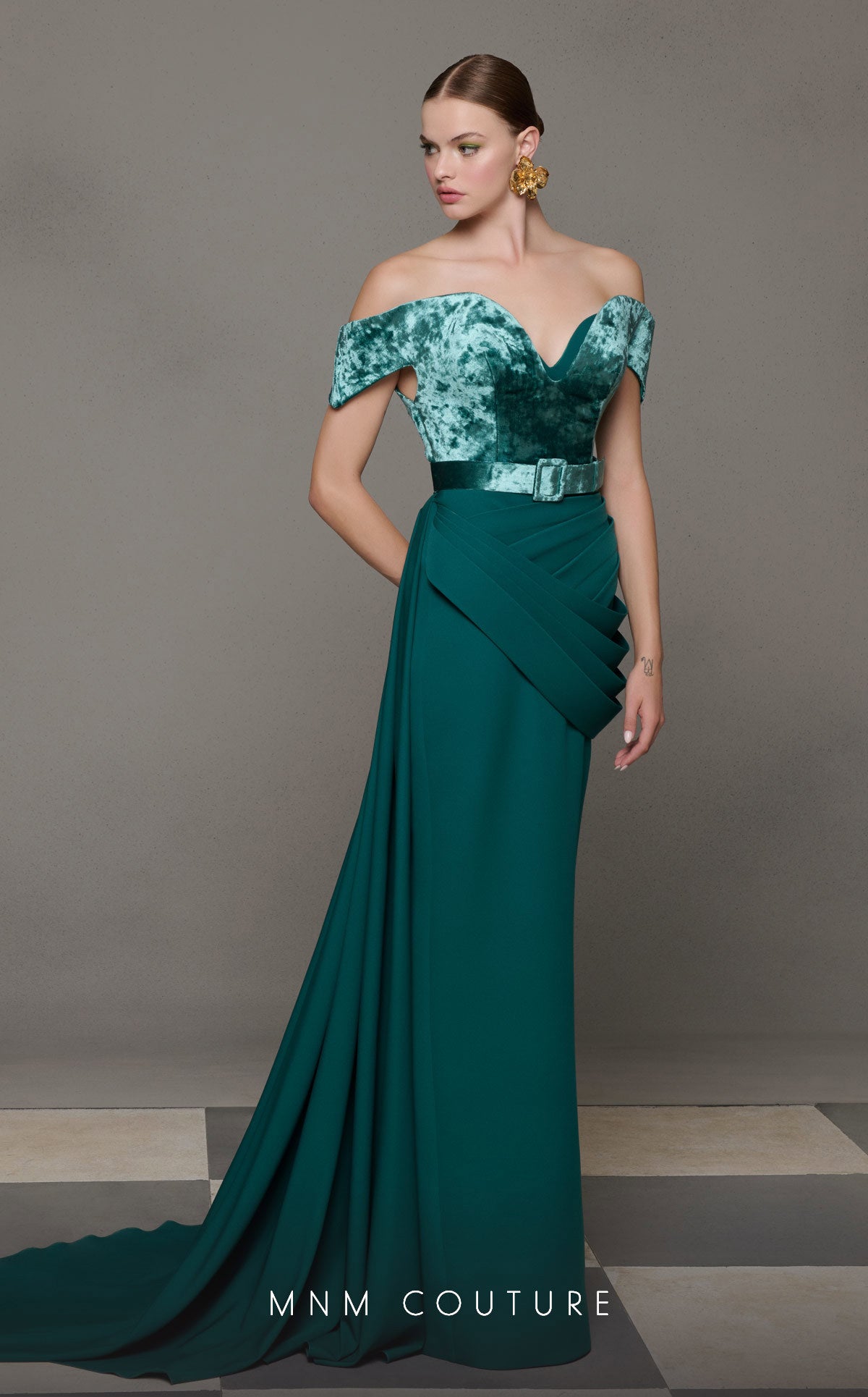 Nour Fathallah N0628A - Celestial Garden Embroidered Jumpsuit