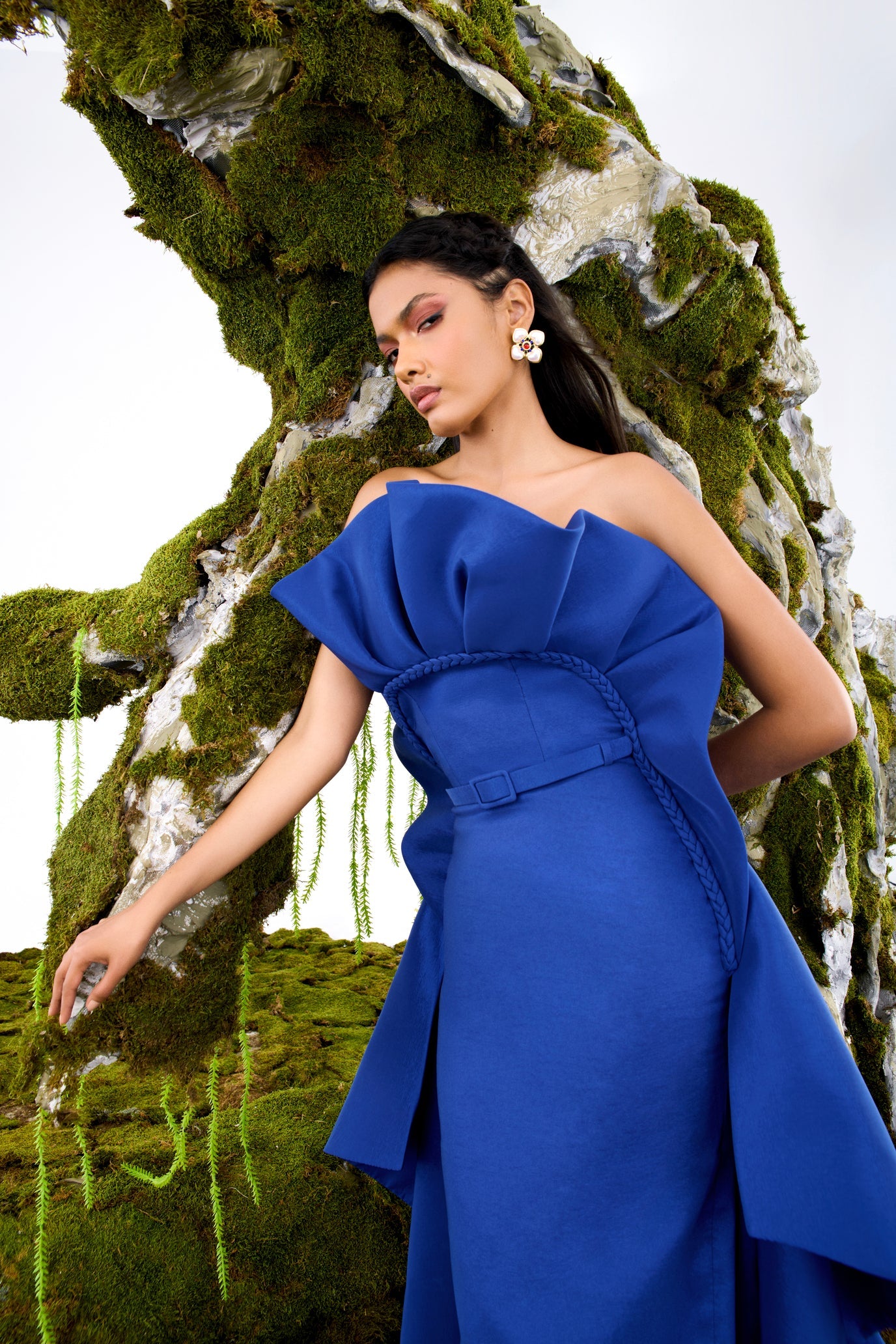 Nour Fathallah N0670 - Contemporary Evening Gown with Sculptural Lines