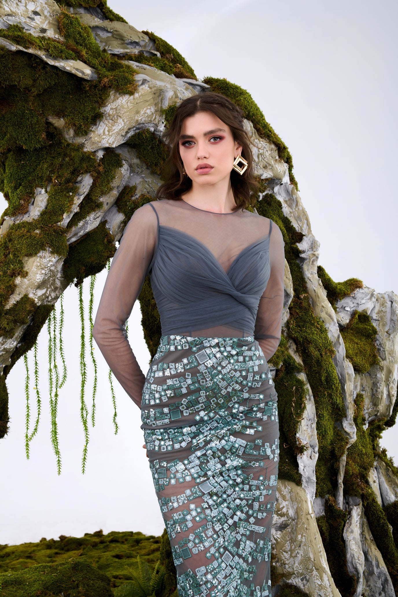 Nour Fathallah N0689 - Contemporary Formal Gown with Graceful Proportion